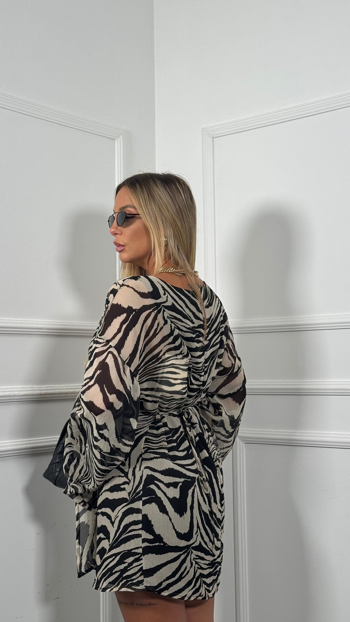 Abito in chiffon zebrato by lumina ld6347
