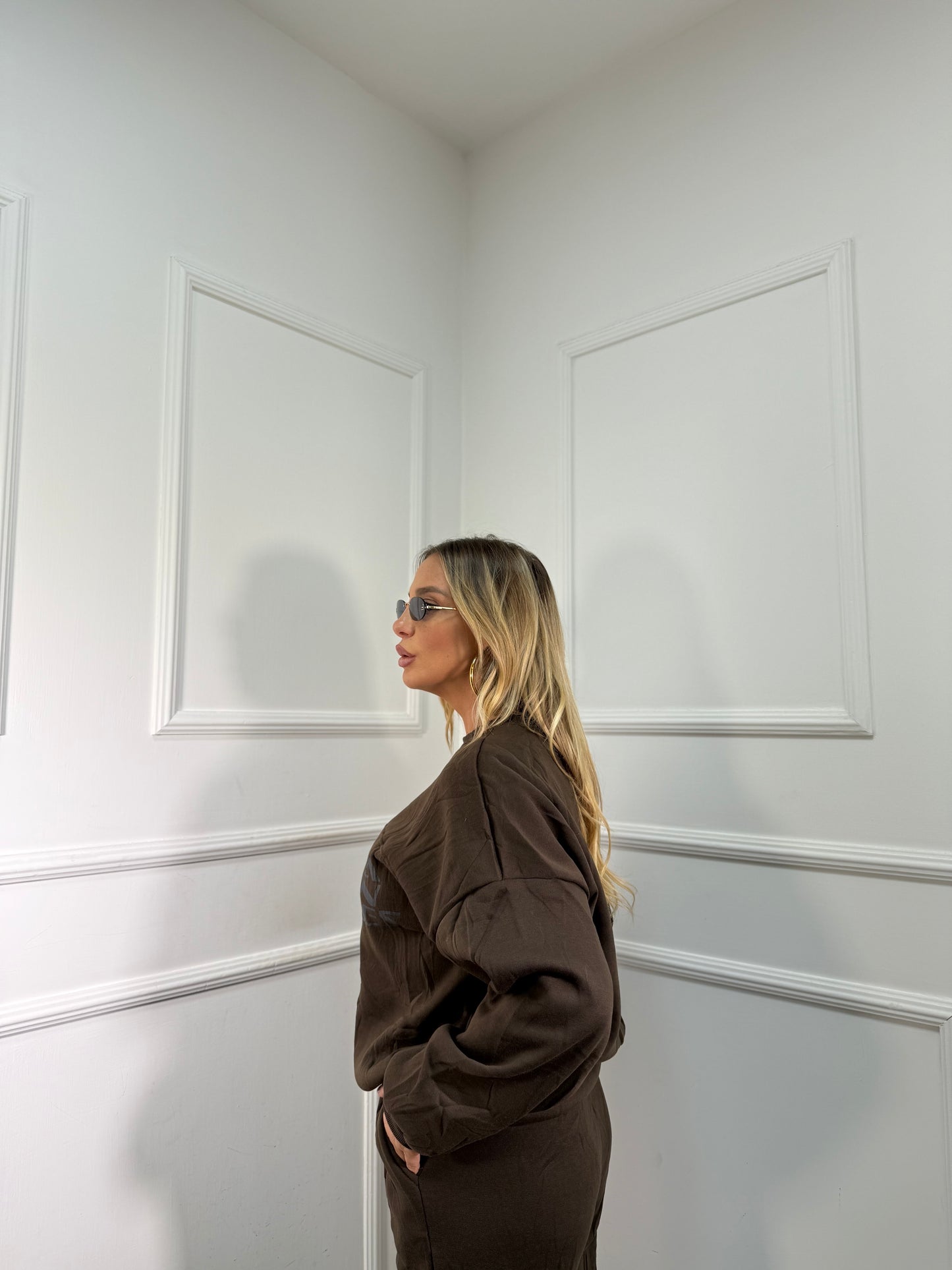 Coordinato in tuta Shibuya cioccolato rt739