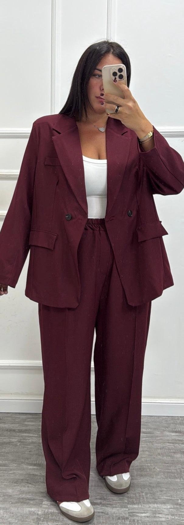 Tailleur Elena bordeaux curvy 46/52 15864