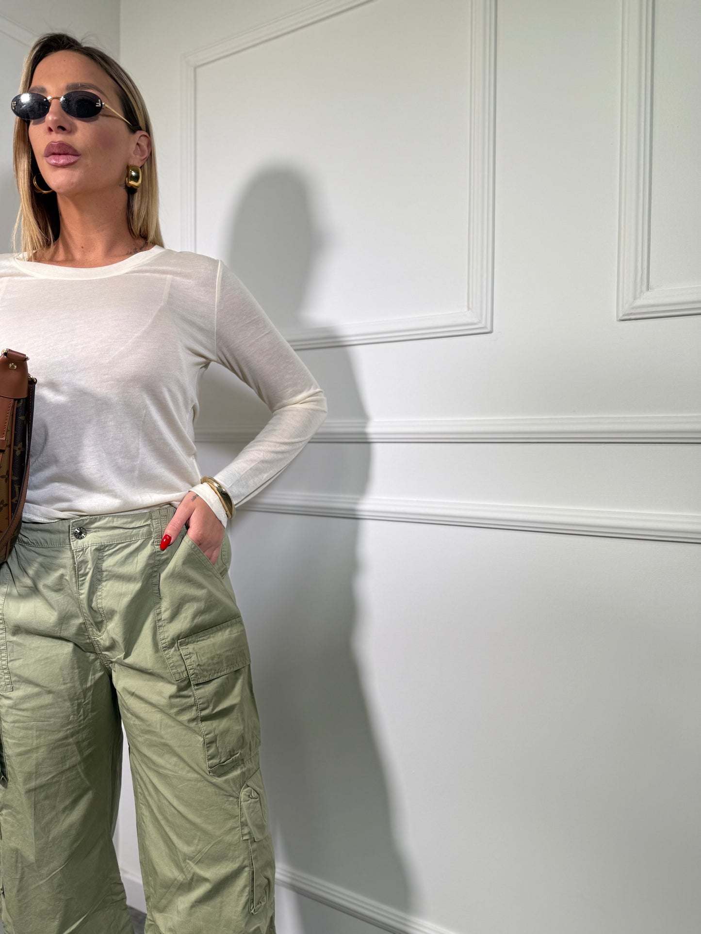 Cargo parachute verde militare l3175-2