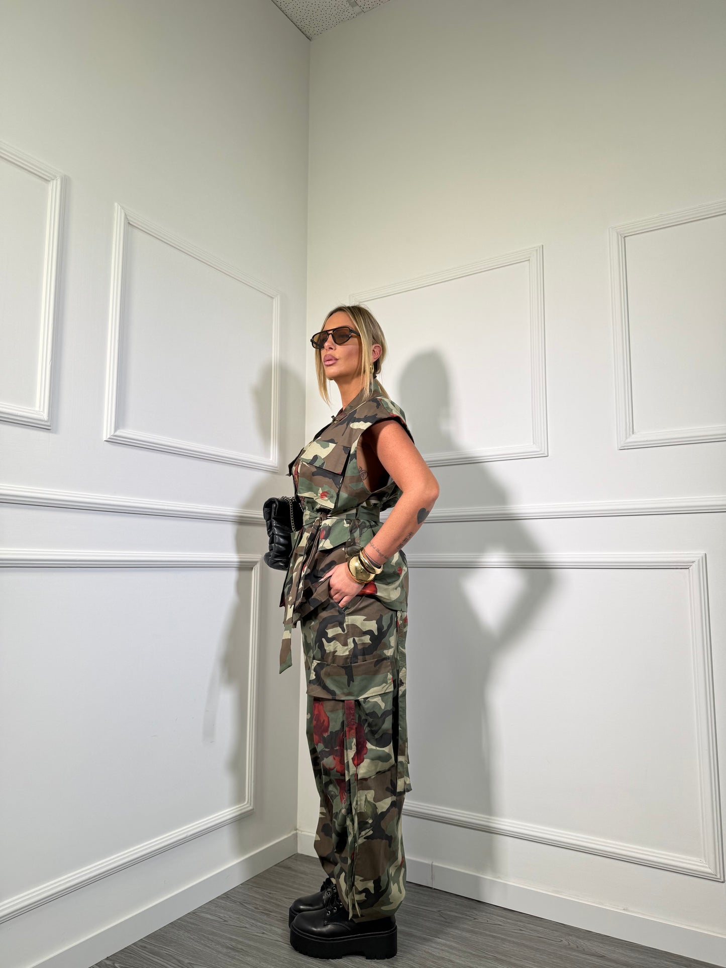Coordinato militare con rose by lumina Shadow ld5435