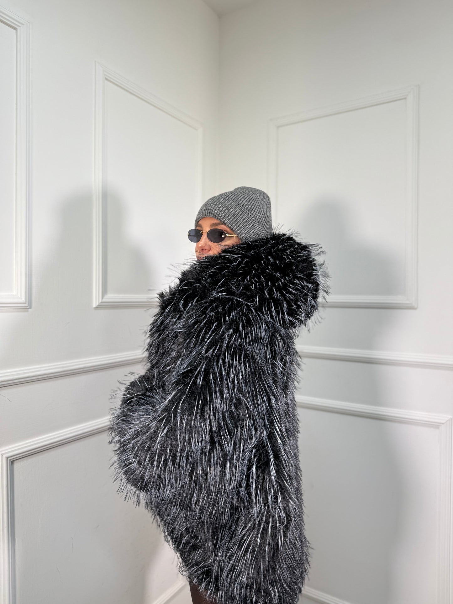 Ecofur a pelo lungo Edimburgo nera l8026