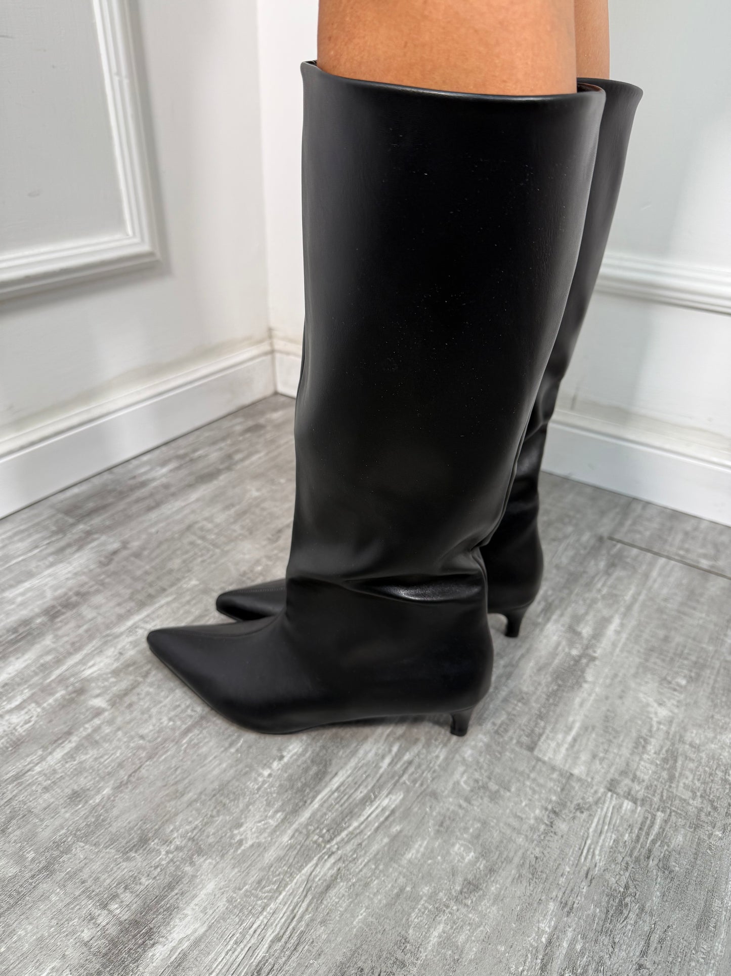 Stivali ecopelle nero 788-209a