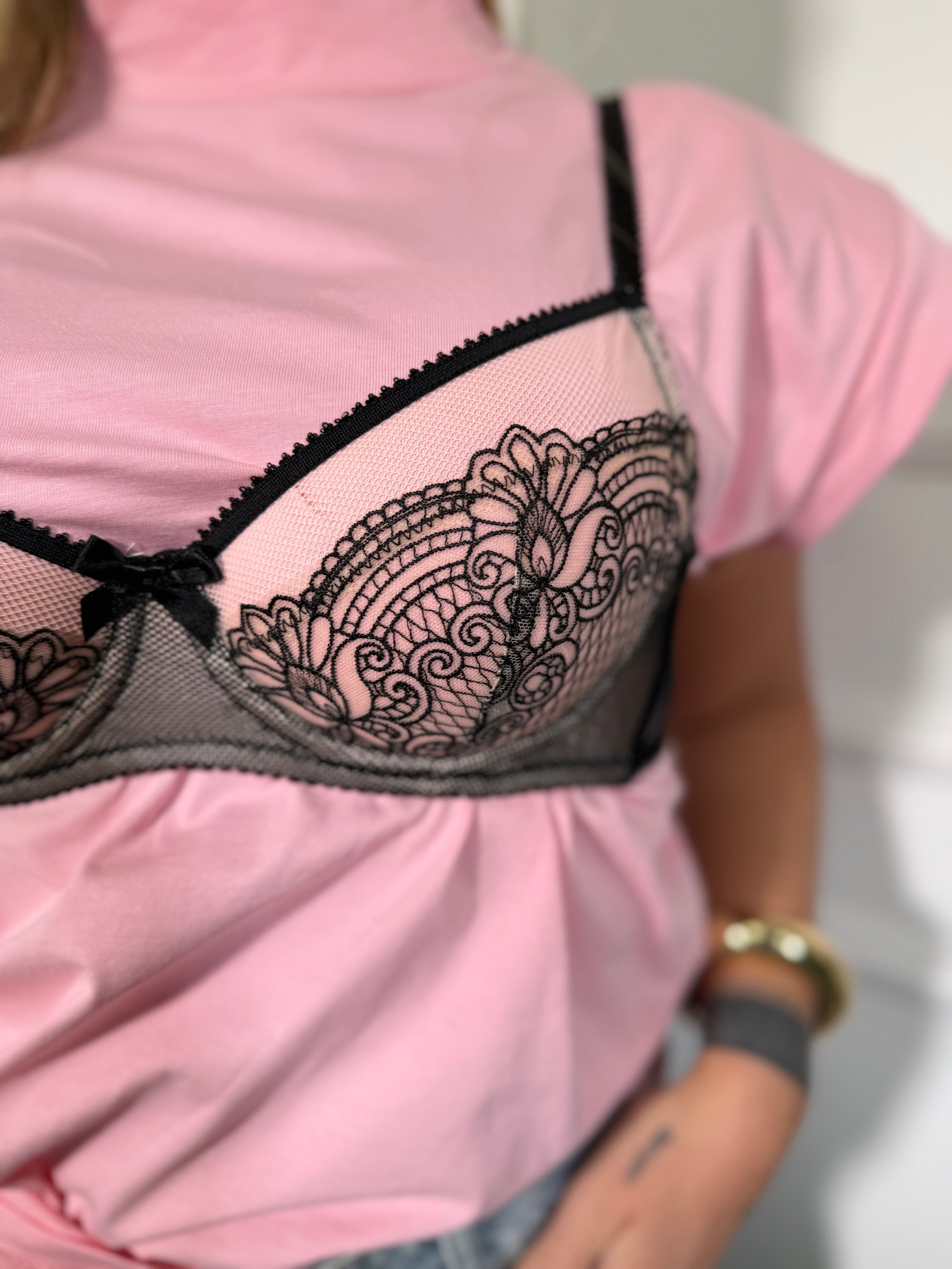 Bralette in pizzo Sensual nero st5742