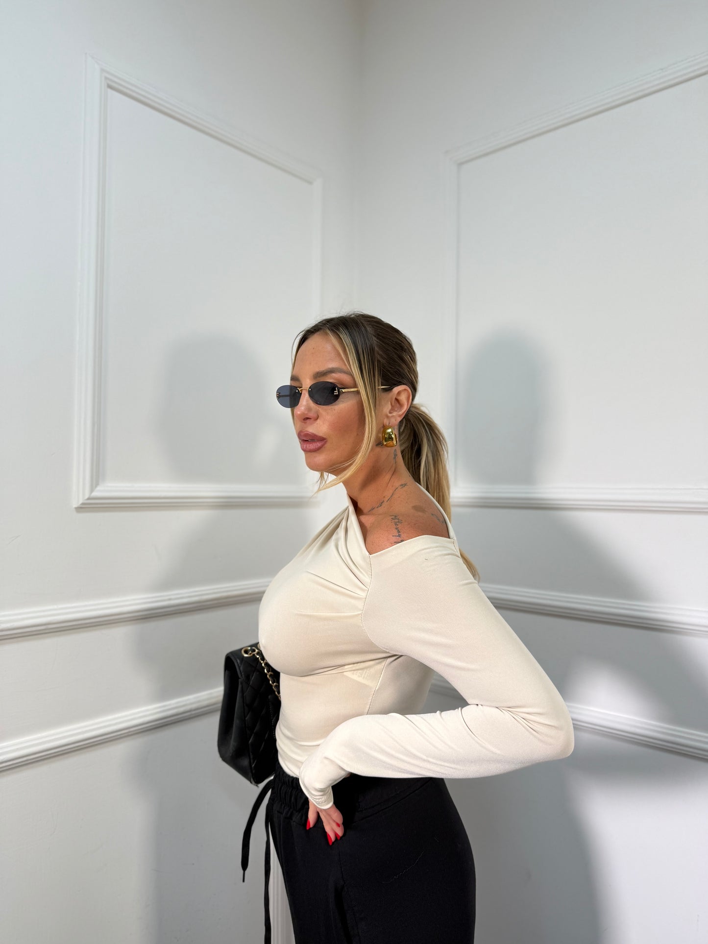 Shirt in lycra Kim nude 24392