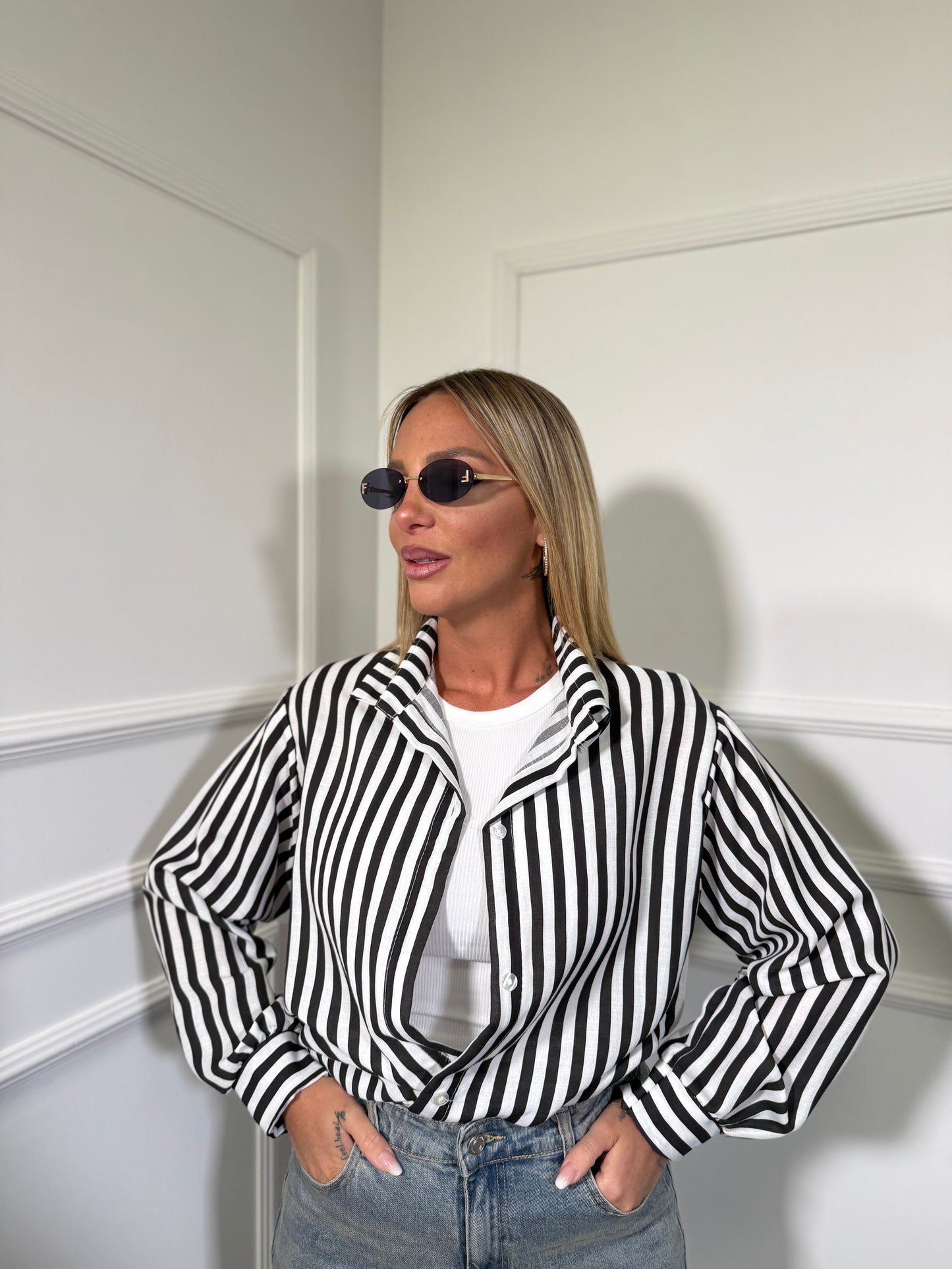 Camicia a righe Beach (vari colori)