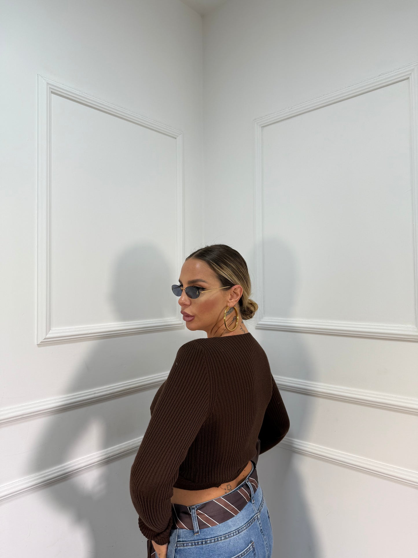 Incrociatina a costine Mavi cioccolato 18051