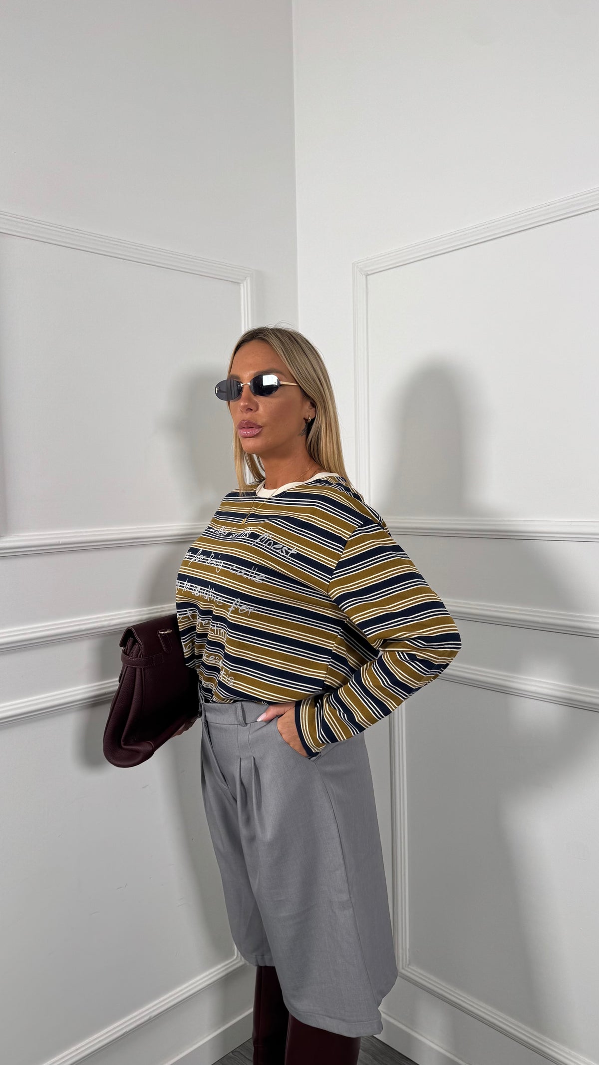 Bermuda in crepe Brooklyn grigio 2810