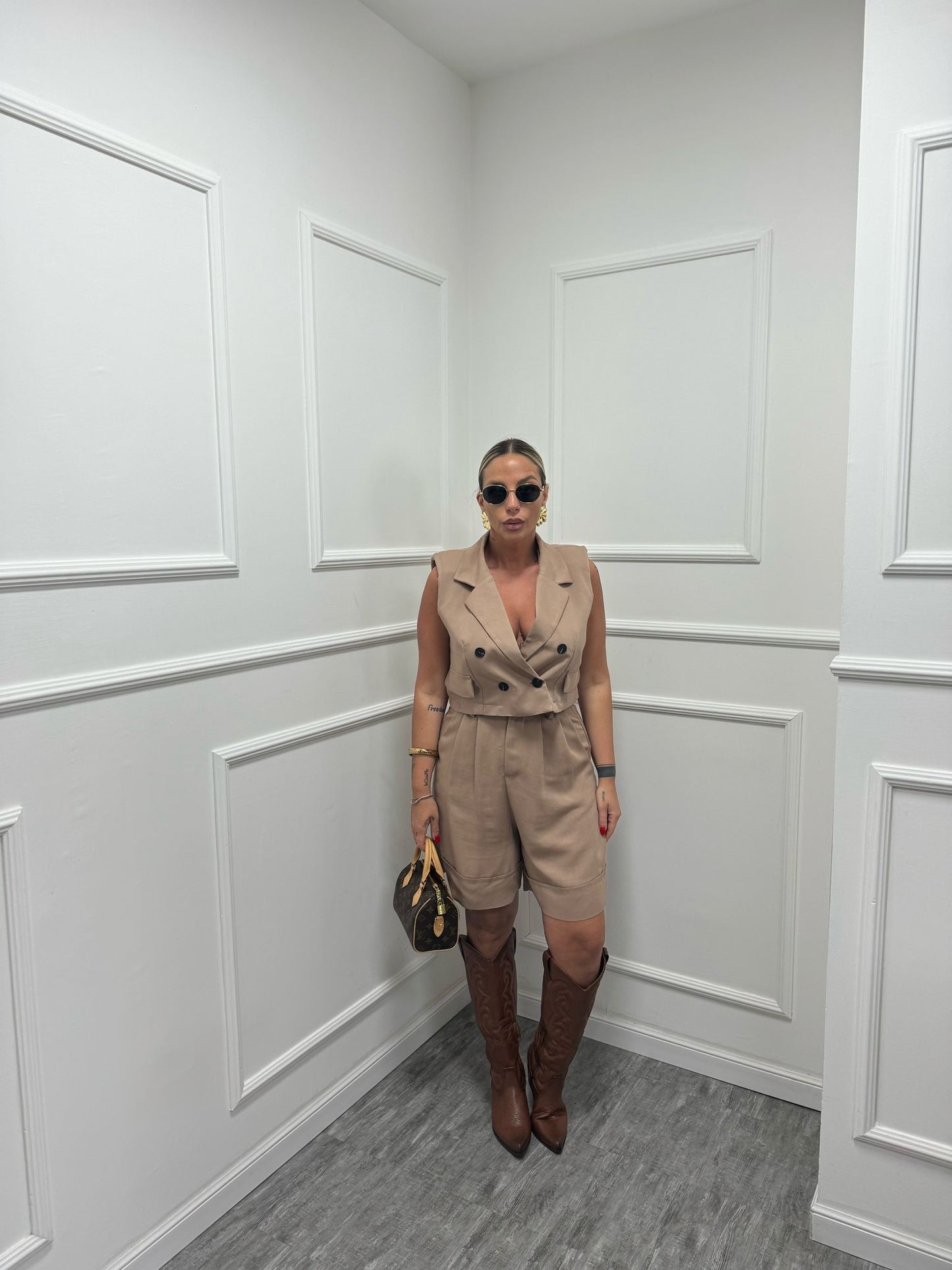 Tailleur meddie camel mar6396