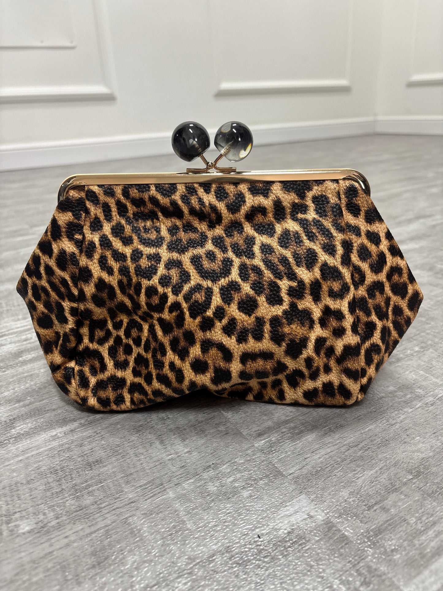 Pochette maculata marrone scuro
