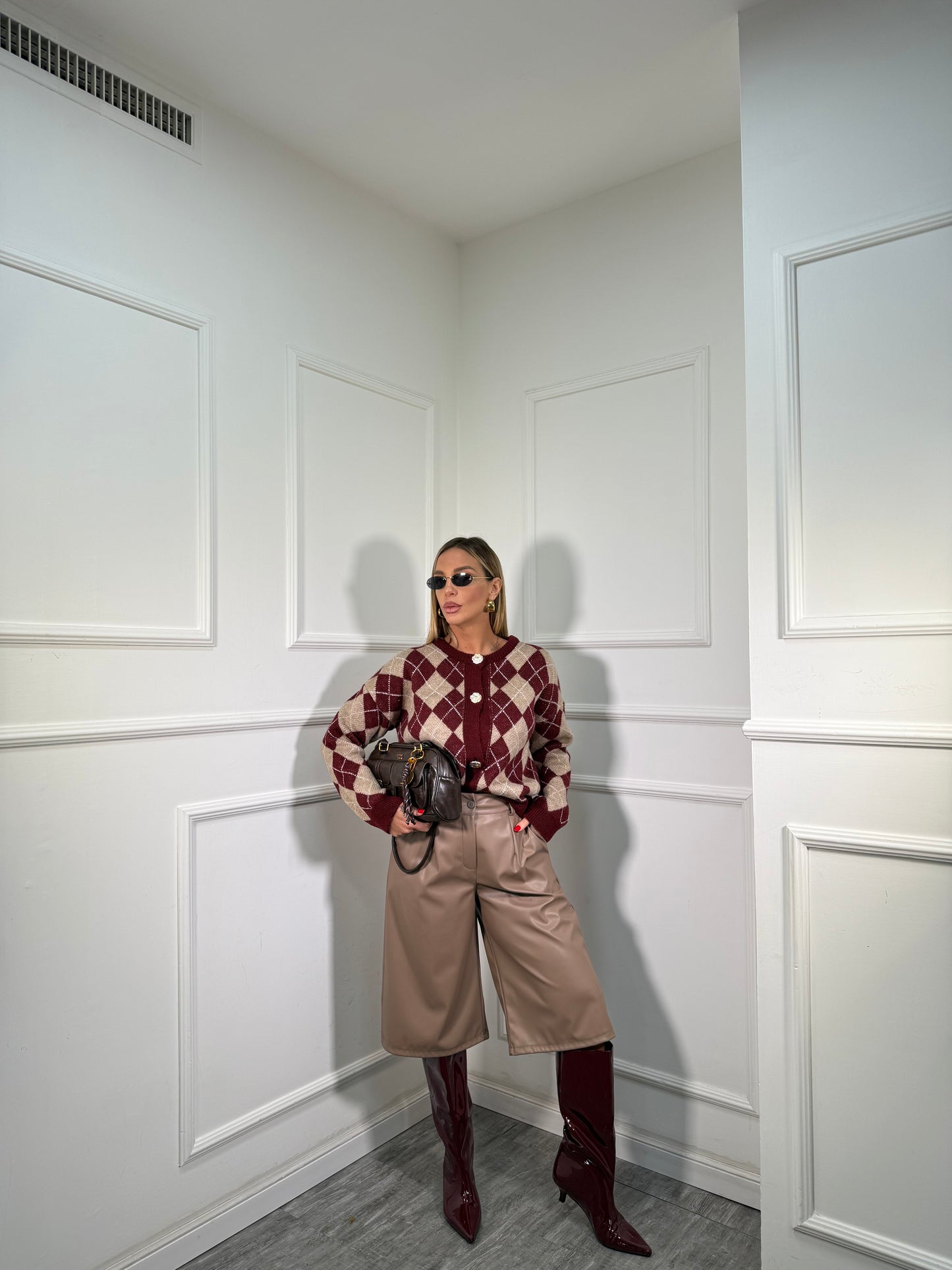 Bermuda in ecopelle Orlando taupe 18197