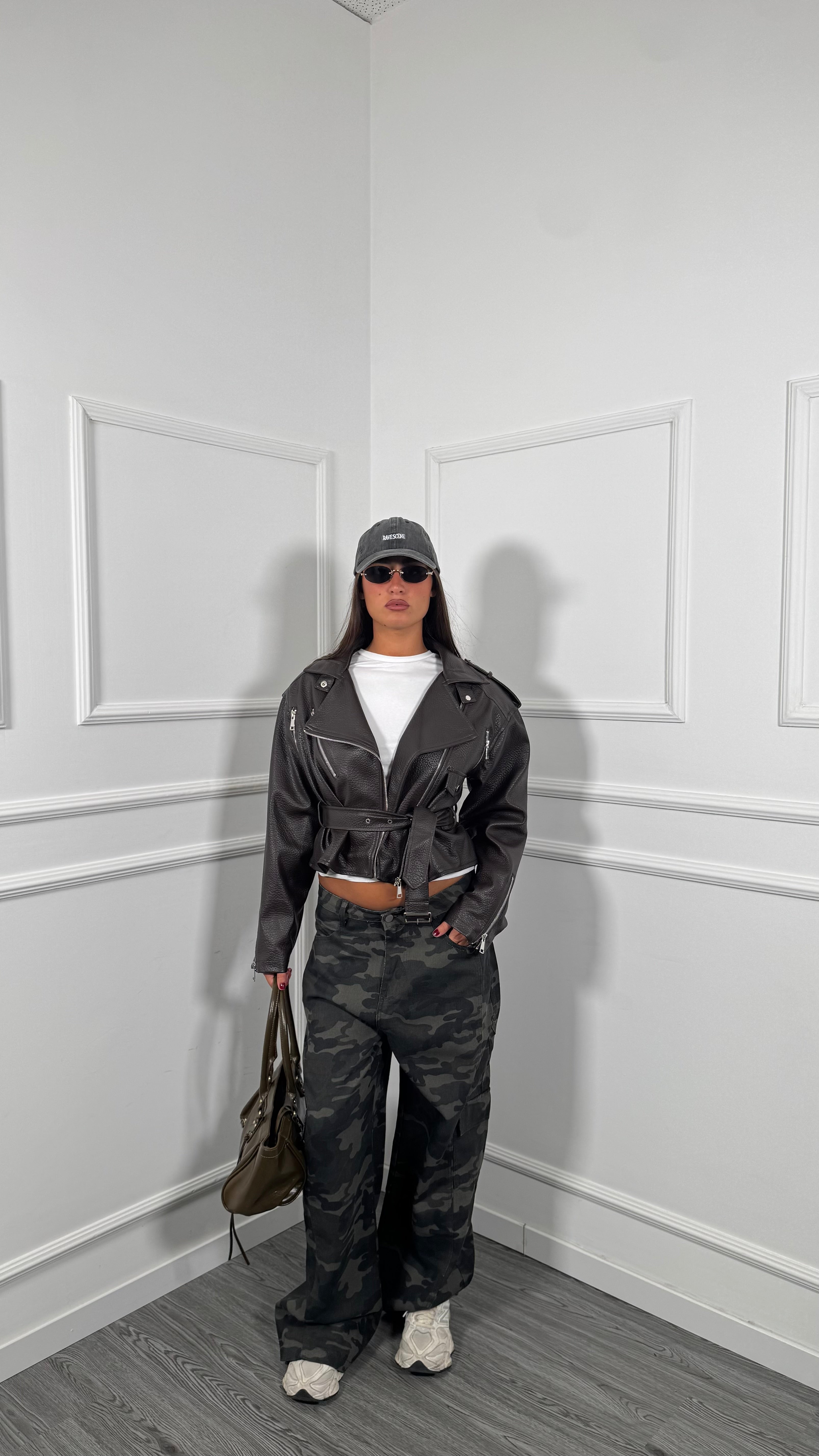 Jeans palazzo balloon militare Army 5838