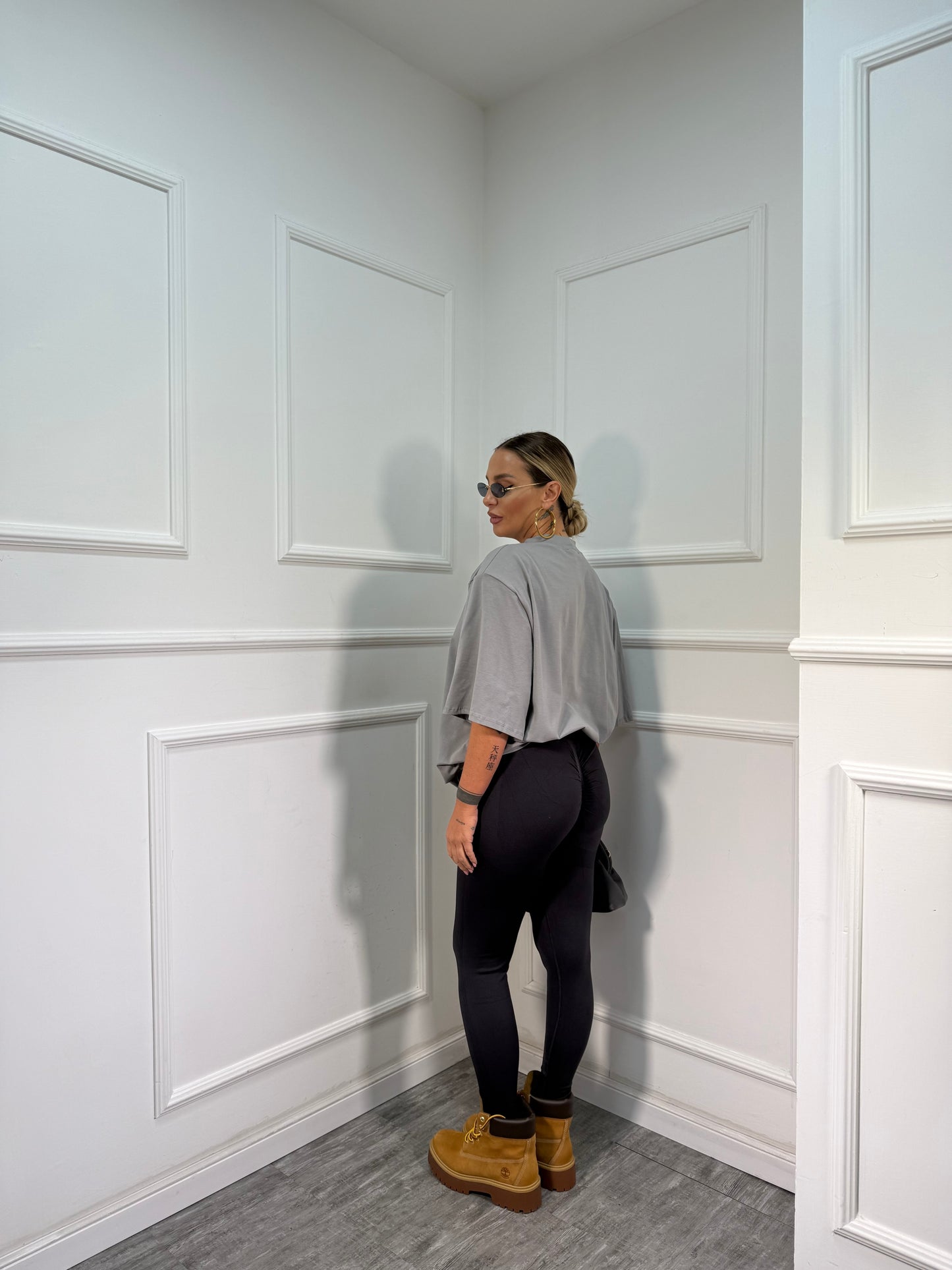 Leggins modellante push-up grigio fumo