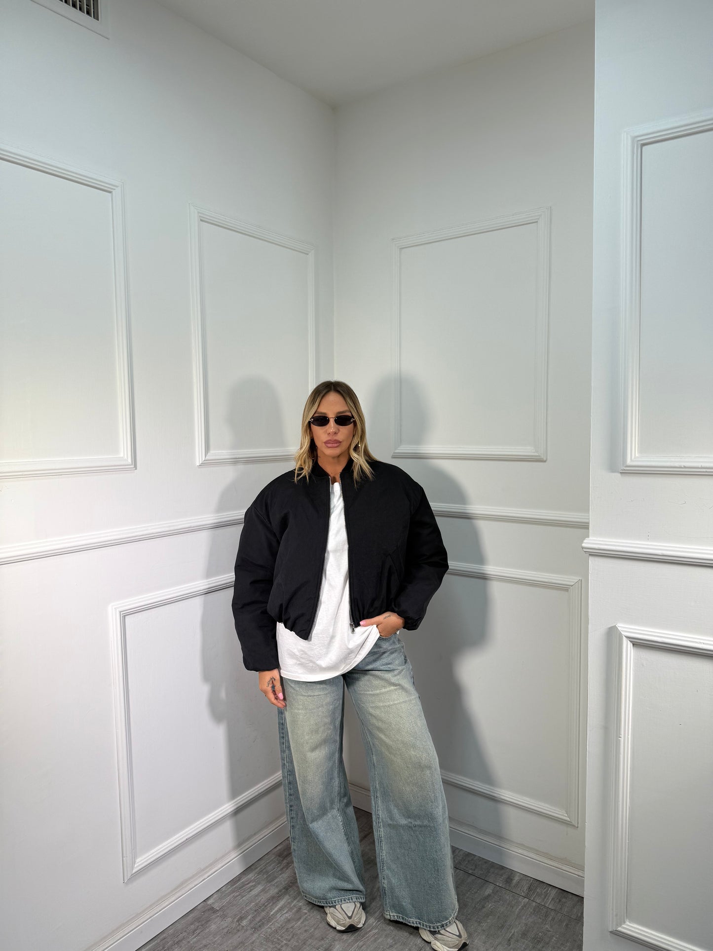 Bomber oversize Camila by lumina nero l9402