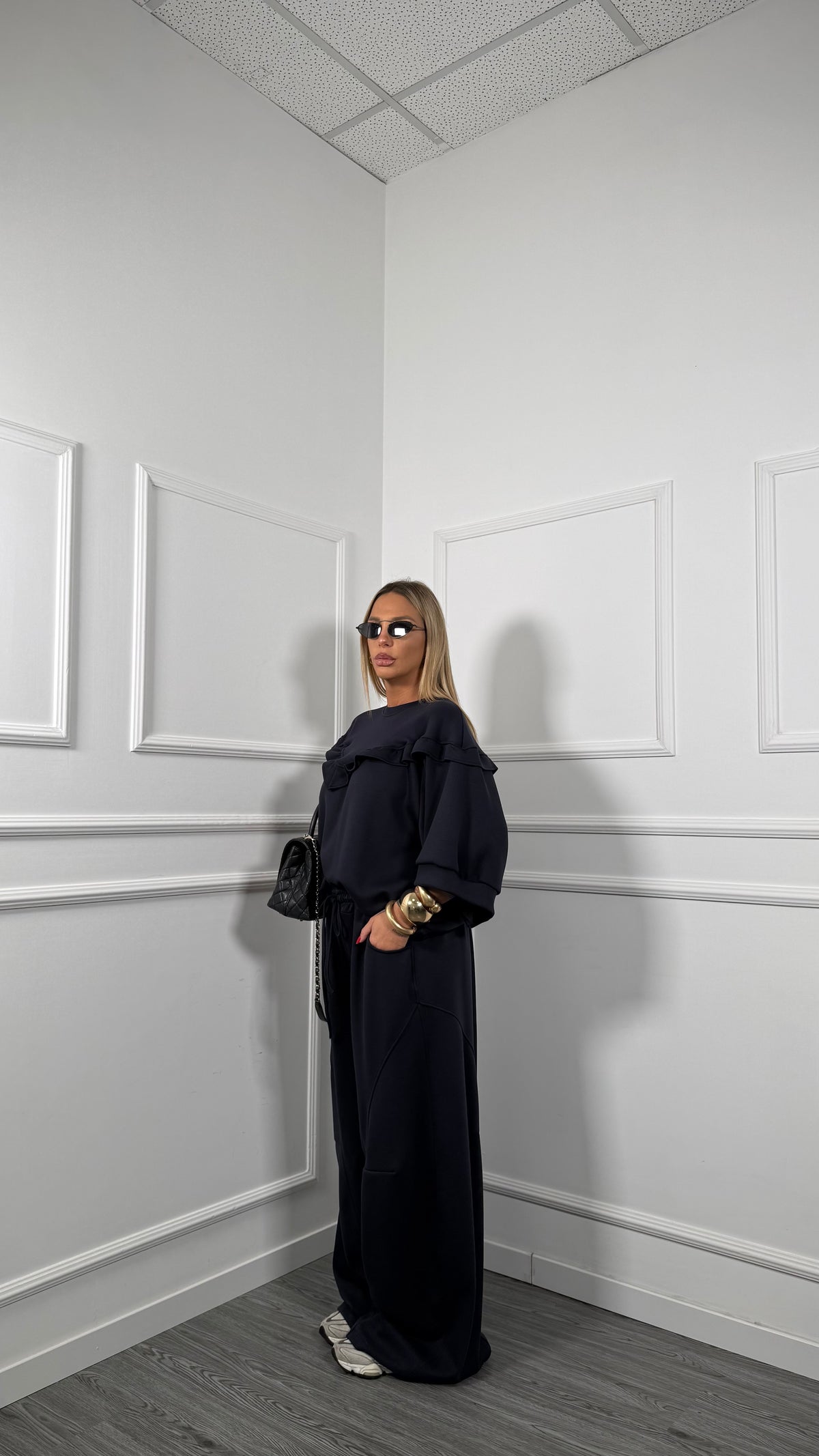 Coordinato tuta oversize Curvy Janys blu 127032