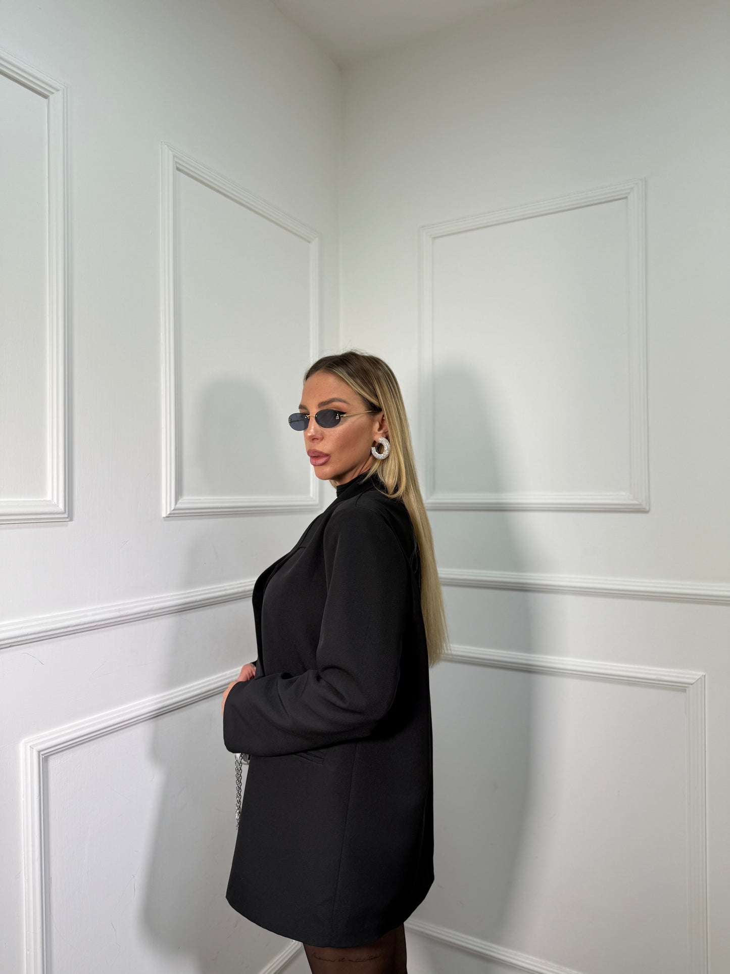 Abito giacca taglio asimmetrico Attico nero 42672