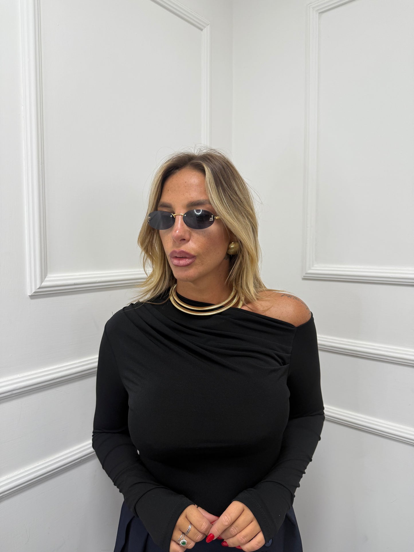 Shirt in lycra Kim nera 24392