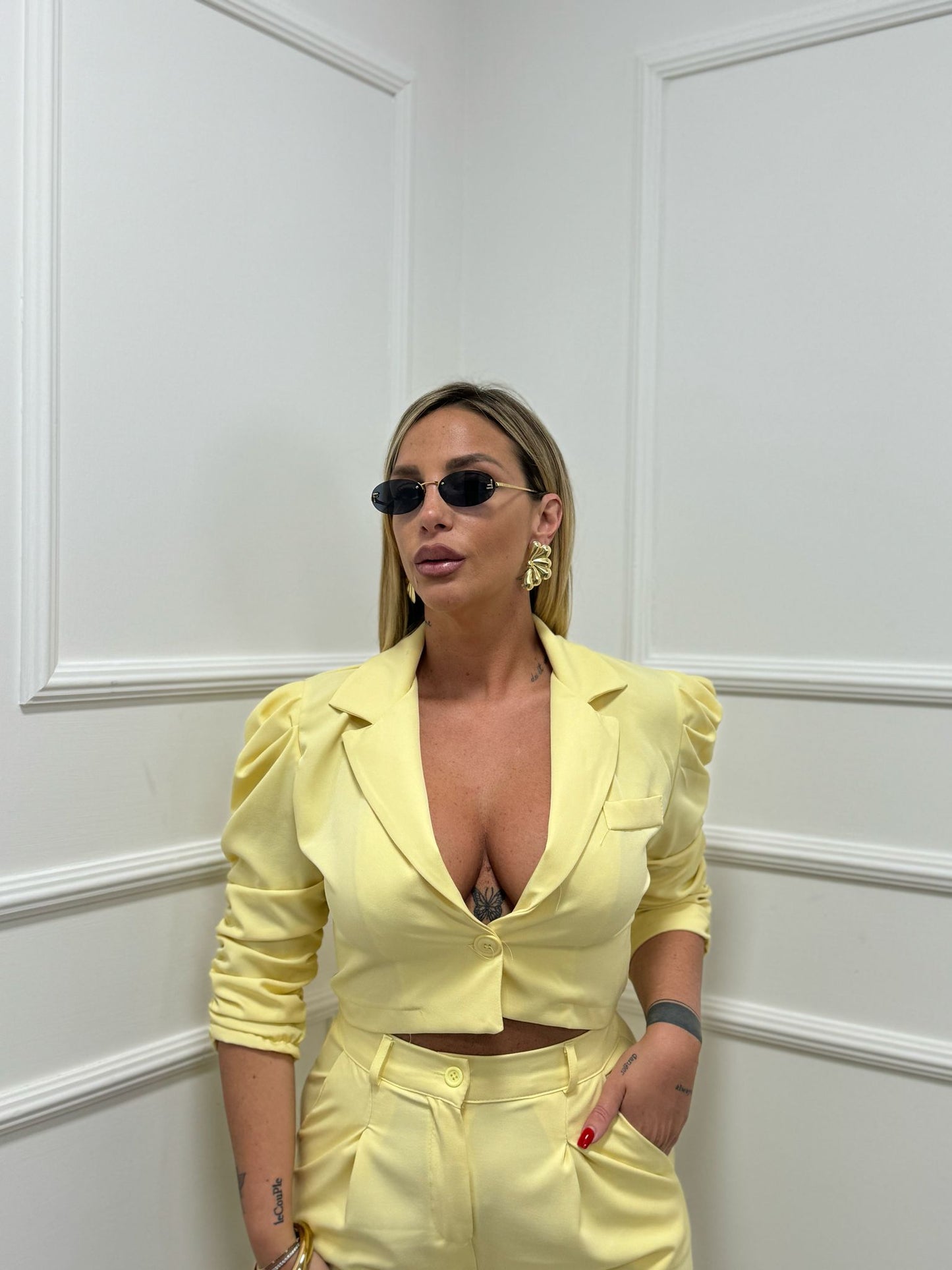 Tailleur Alice giallo m13215
