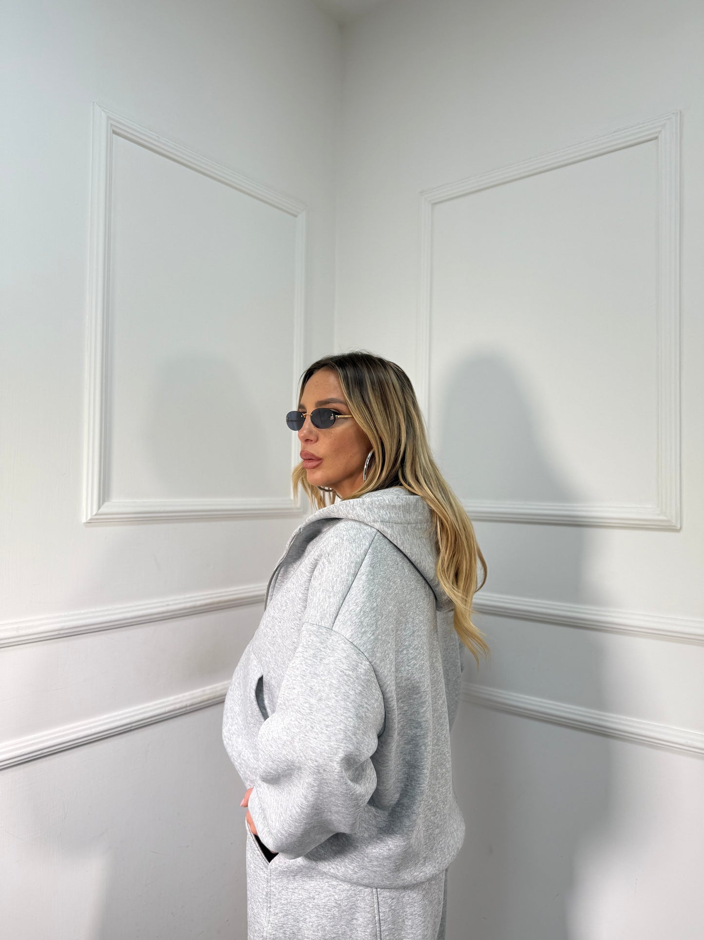 Coordinato in tuta Magnolia grigio by justwest 12601p