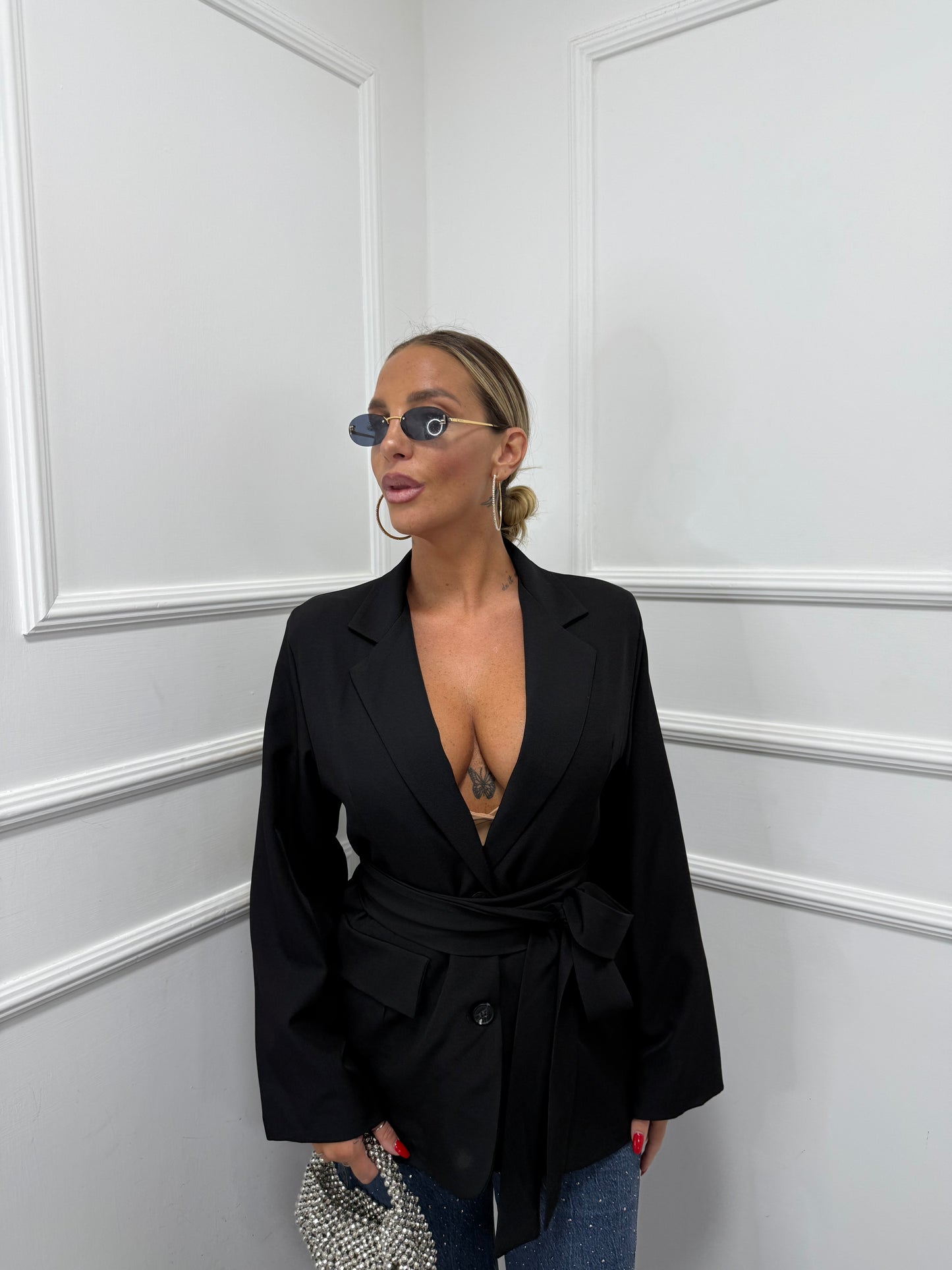 Blazer con fusciacca Benny nero A045