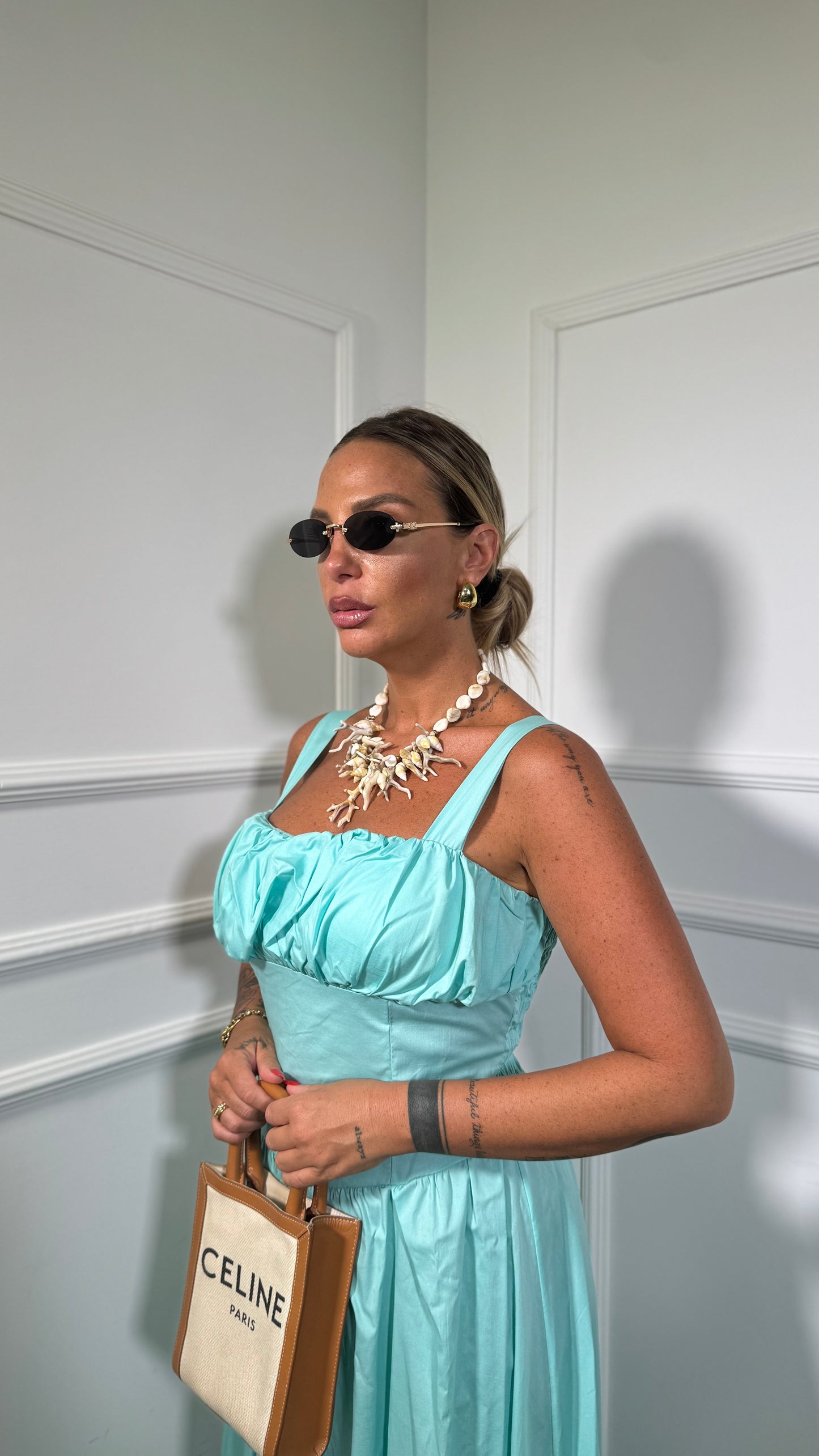 Abito midi in cotone Shila tiffany 58202