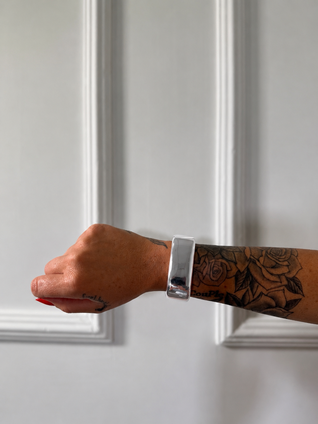 Bracciale rigido squadrato argento