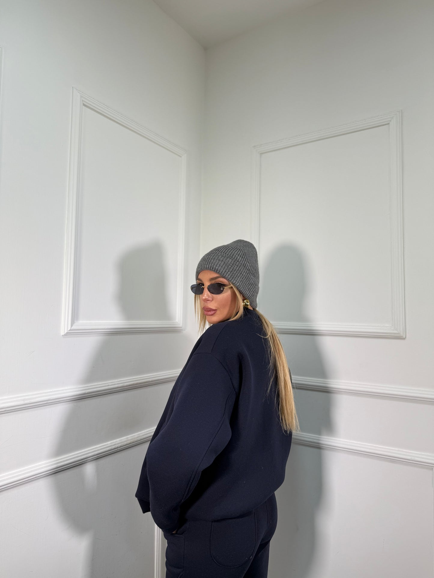 Coordinato tuta in pile Stoccolma blu 22663