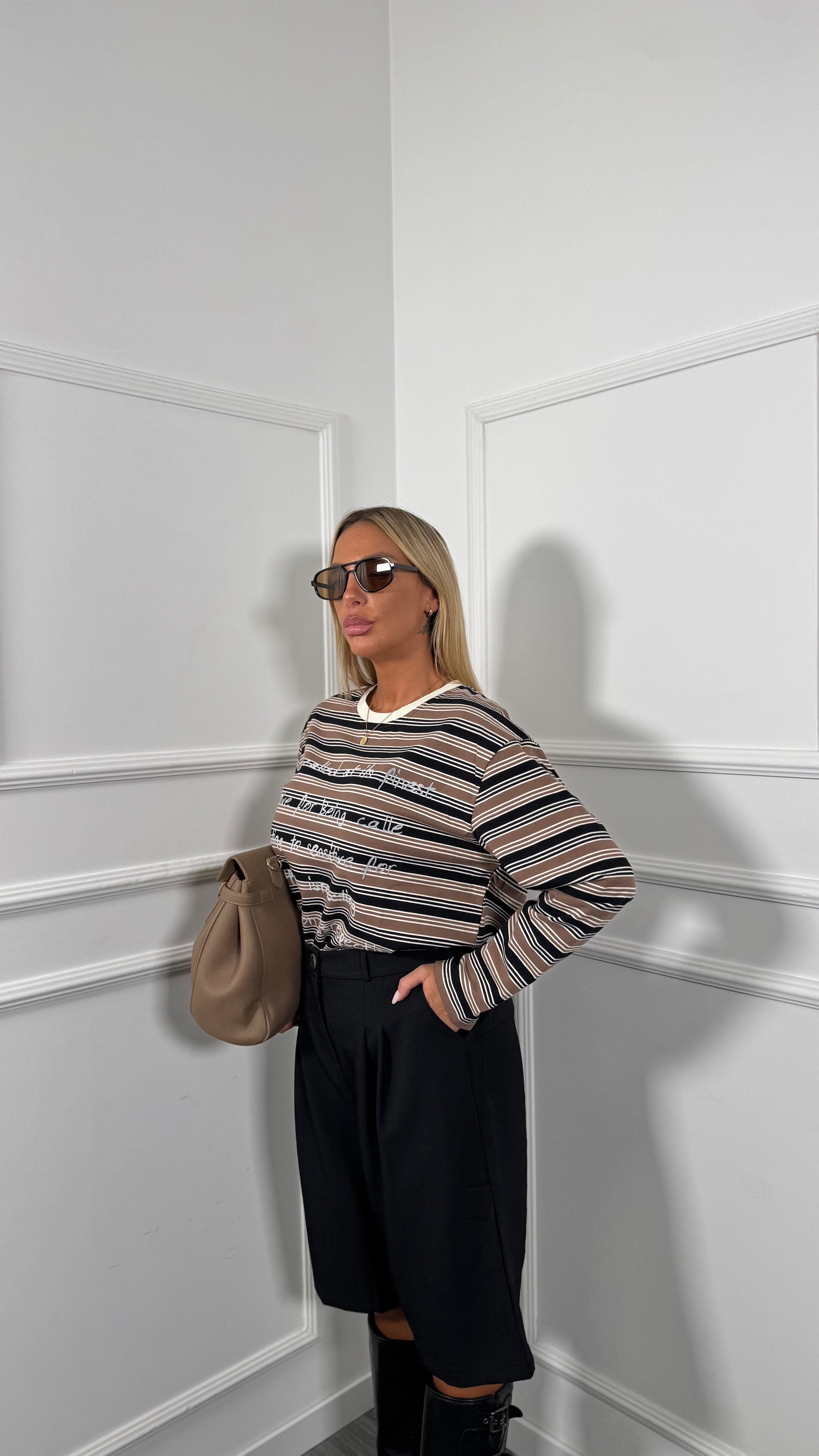 Bermuda in crepe Brooklyn nero 2810