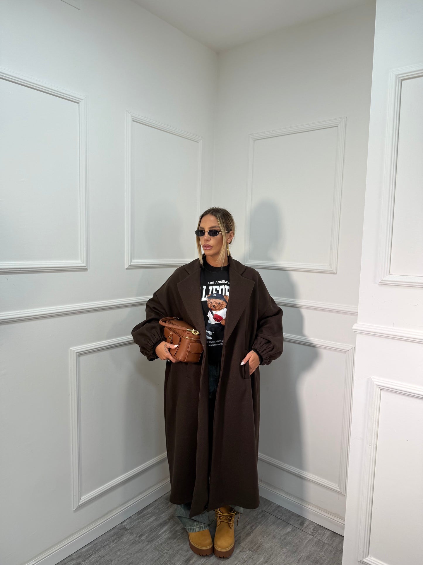 Maxi coat Favola cioccolato 22301