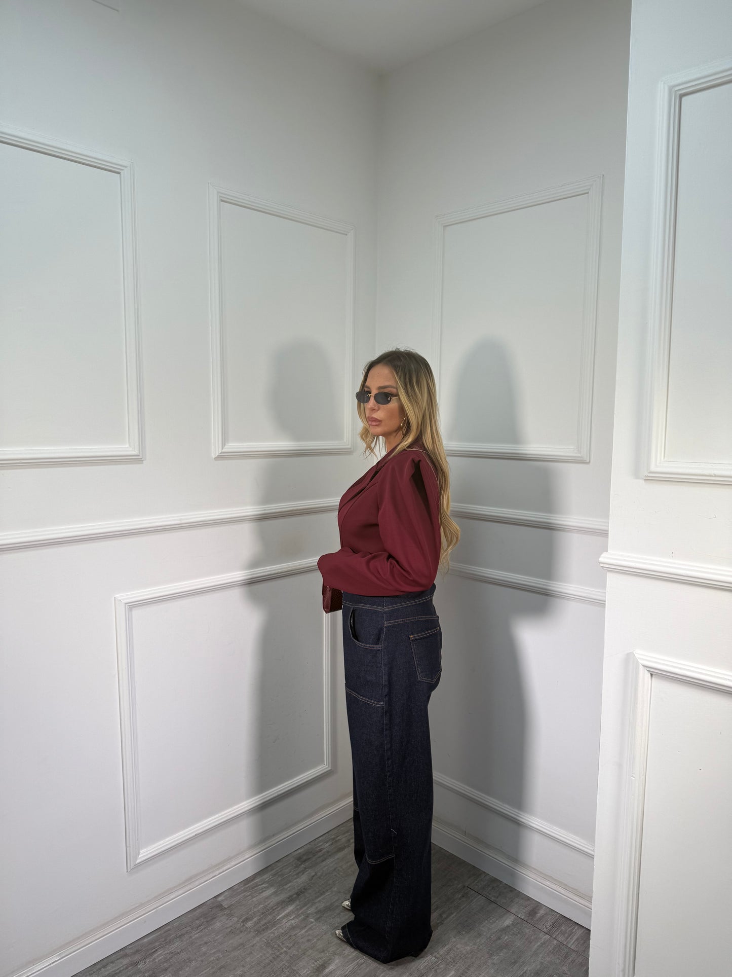 Jeans bustino vita alta Giselle lavaggio zero a26jp002