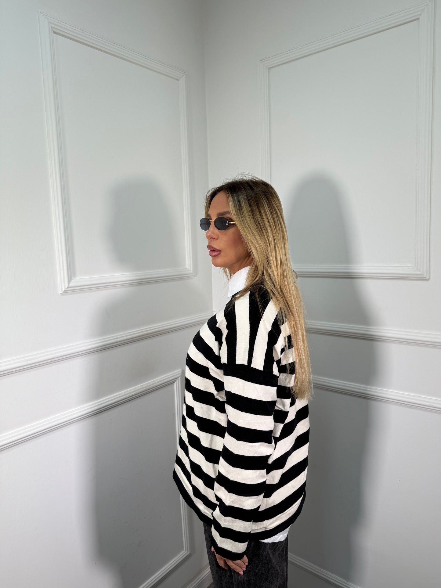 Maglioncino lana rasata Amber nero 3612