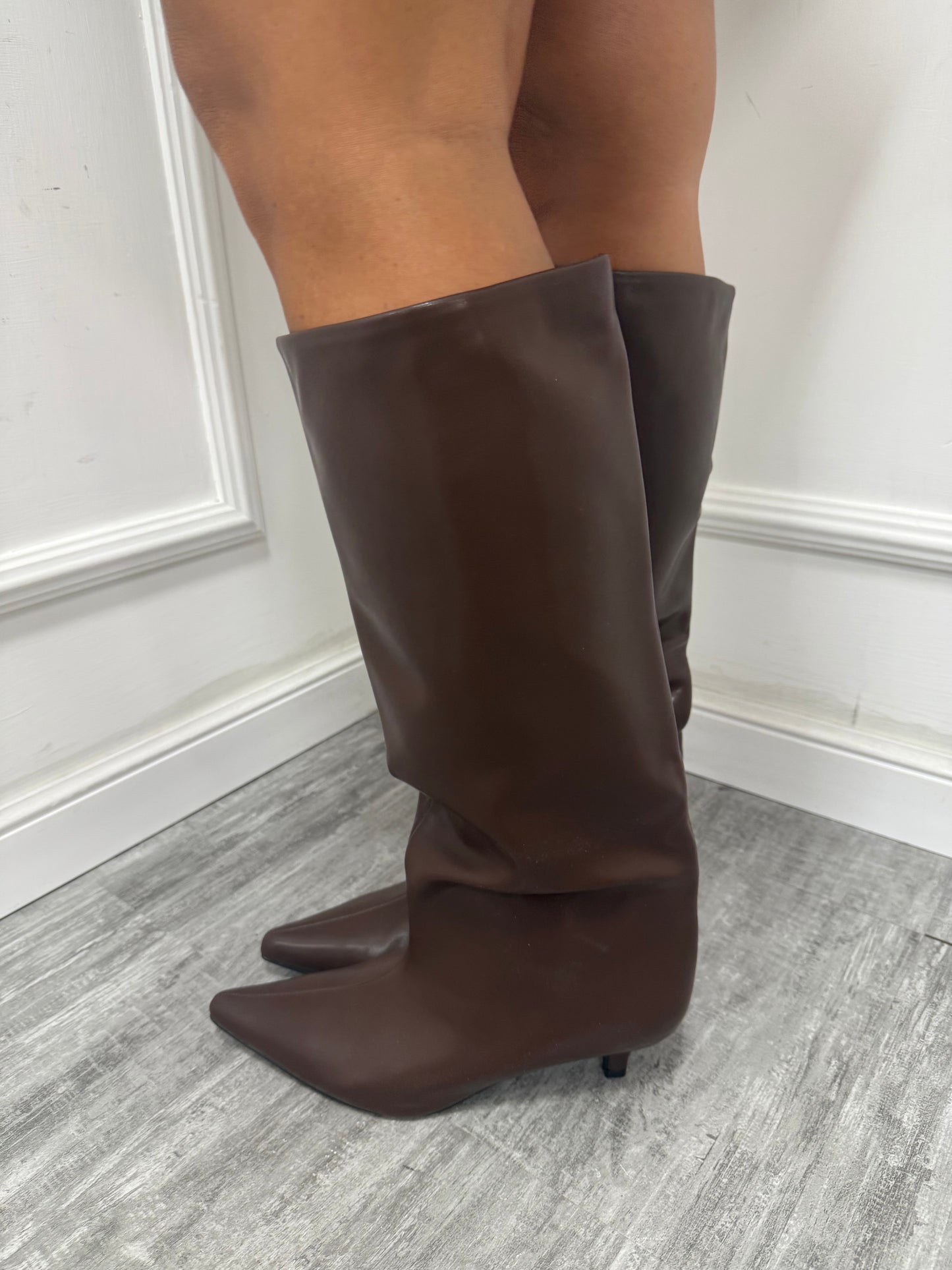Stivale in ecopelle emily cioccolato k7059