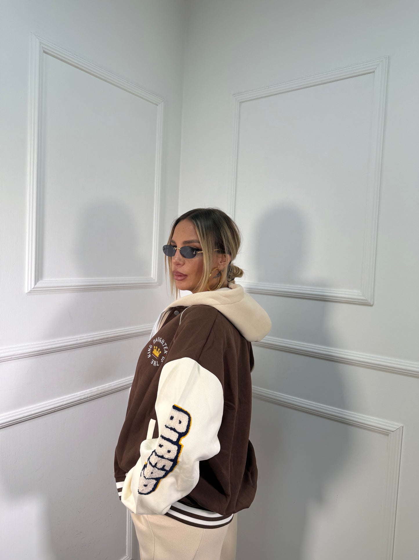 Giacca college Bristol cacao/panna yt30059