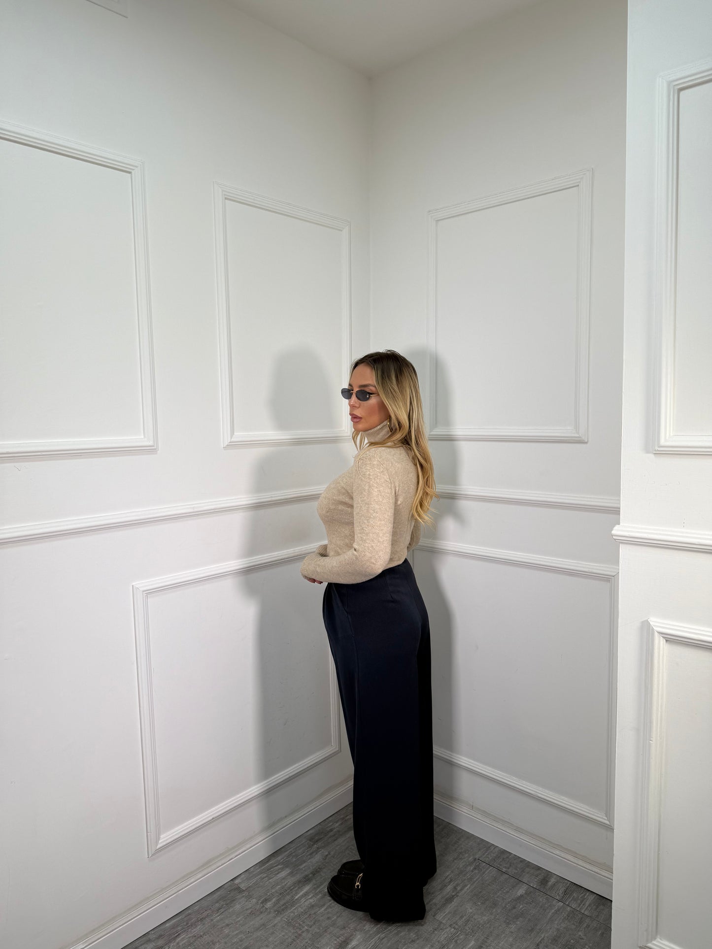 Pantaloni palazzo Studios blu 15592