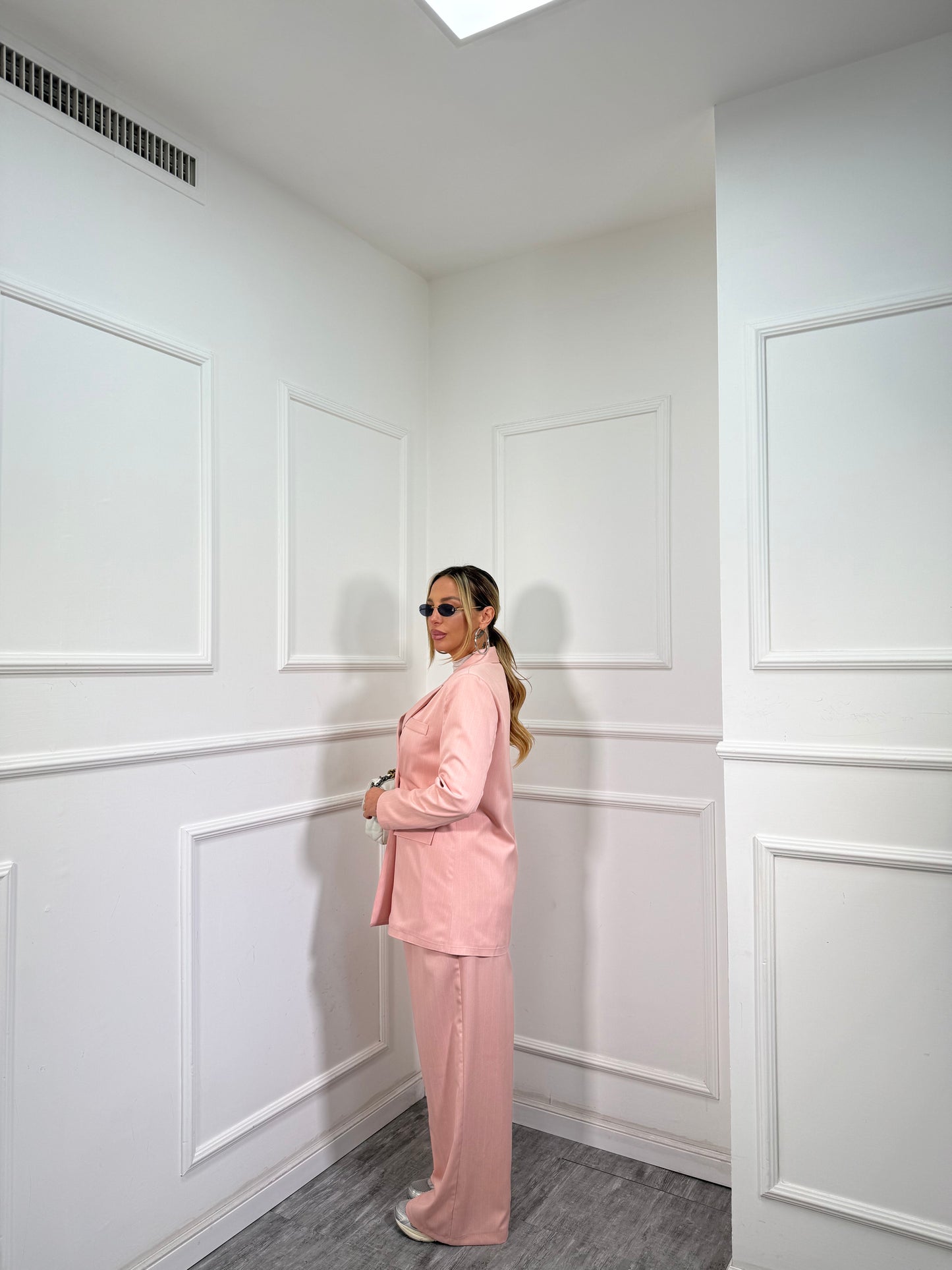 Tailleur gessato Jolie by justwest rosa blush g2601