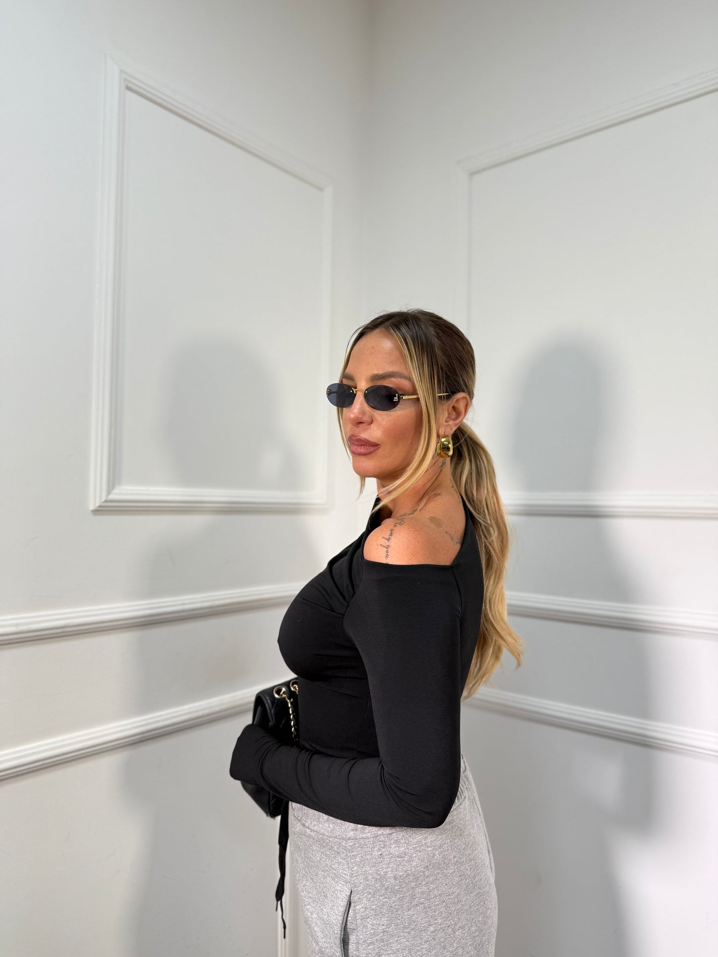 Shirt in lycra Kim nera 24392