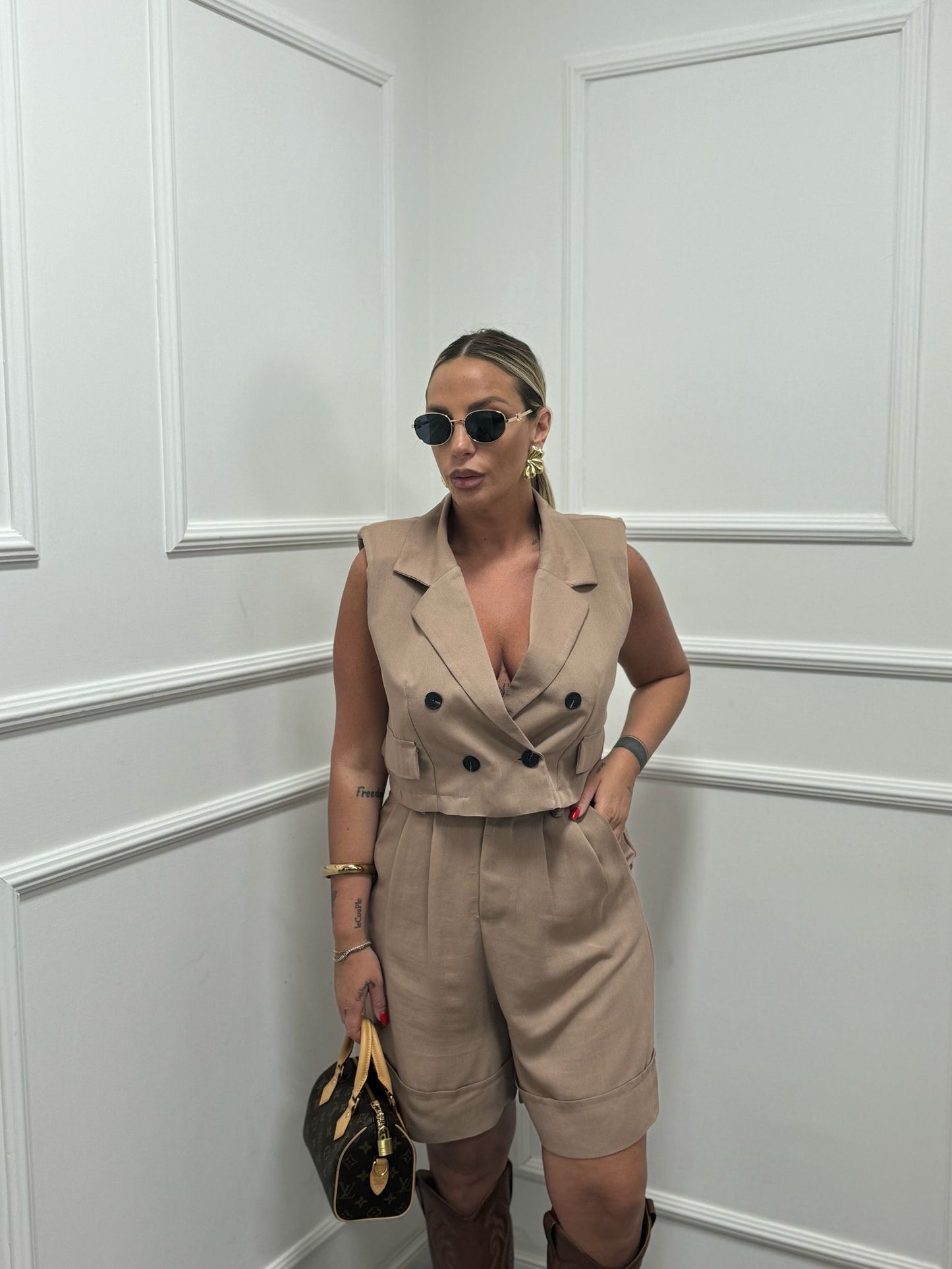 Tailleur meddie camel mar6396