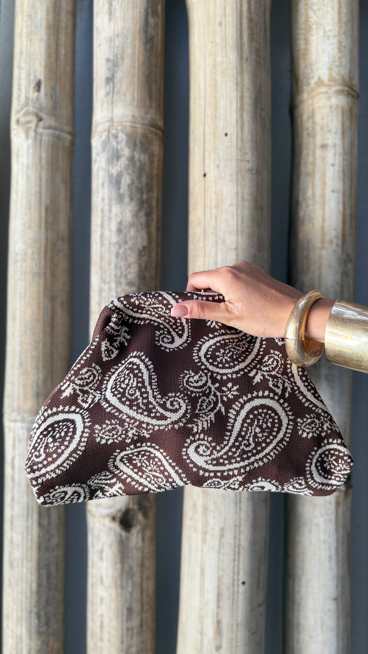 Clatch in tessuto paisley (vari colori)