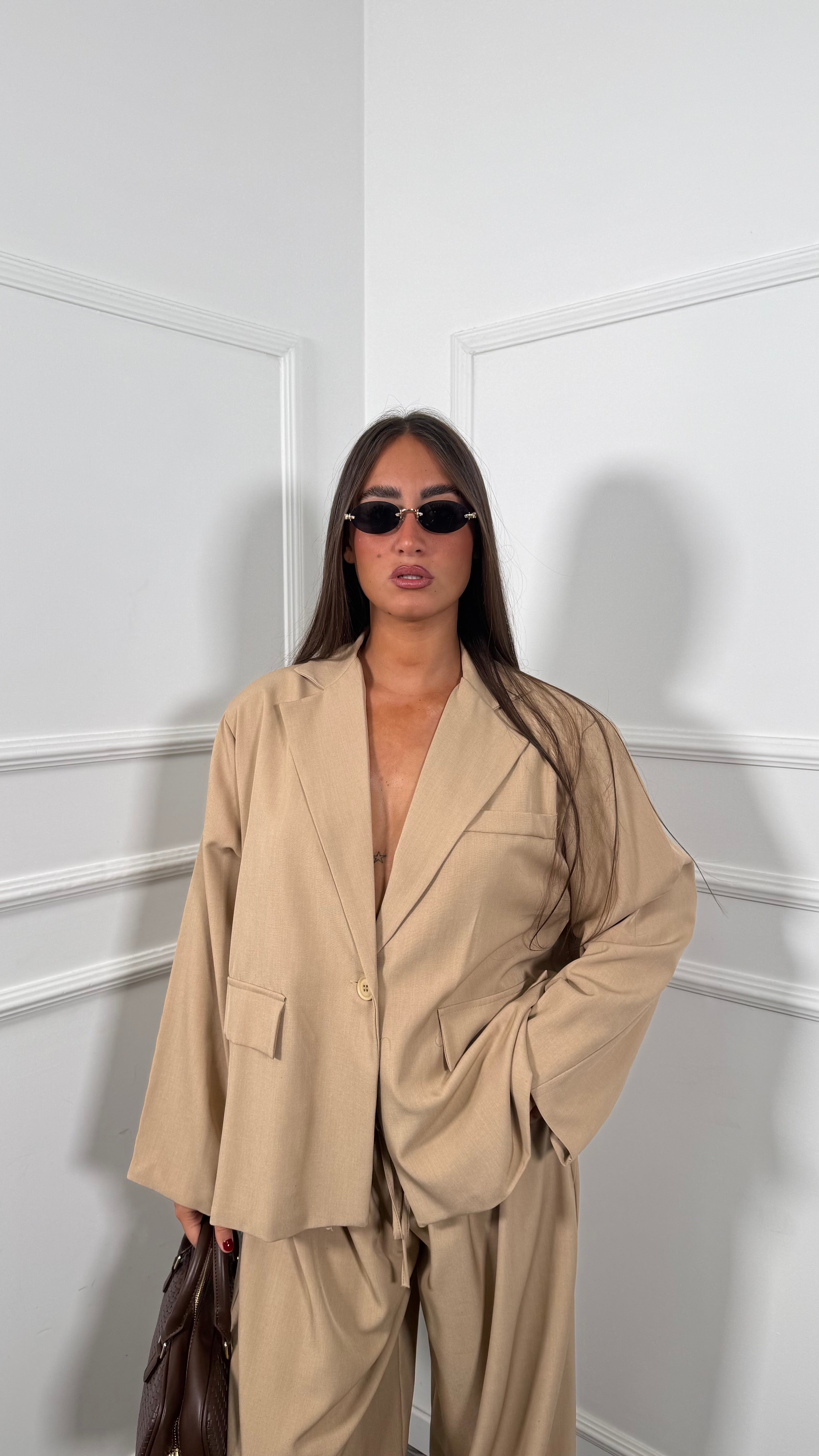 Tailleur balloon Honey camel 432