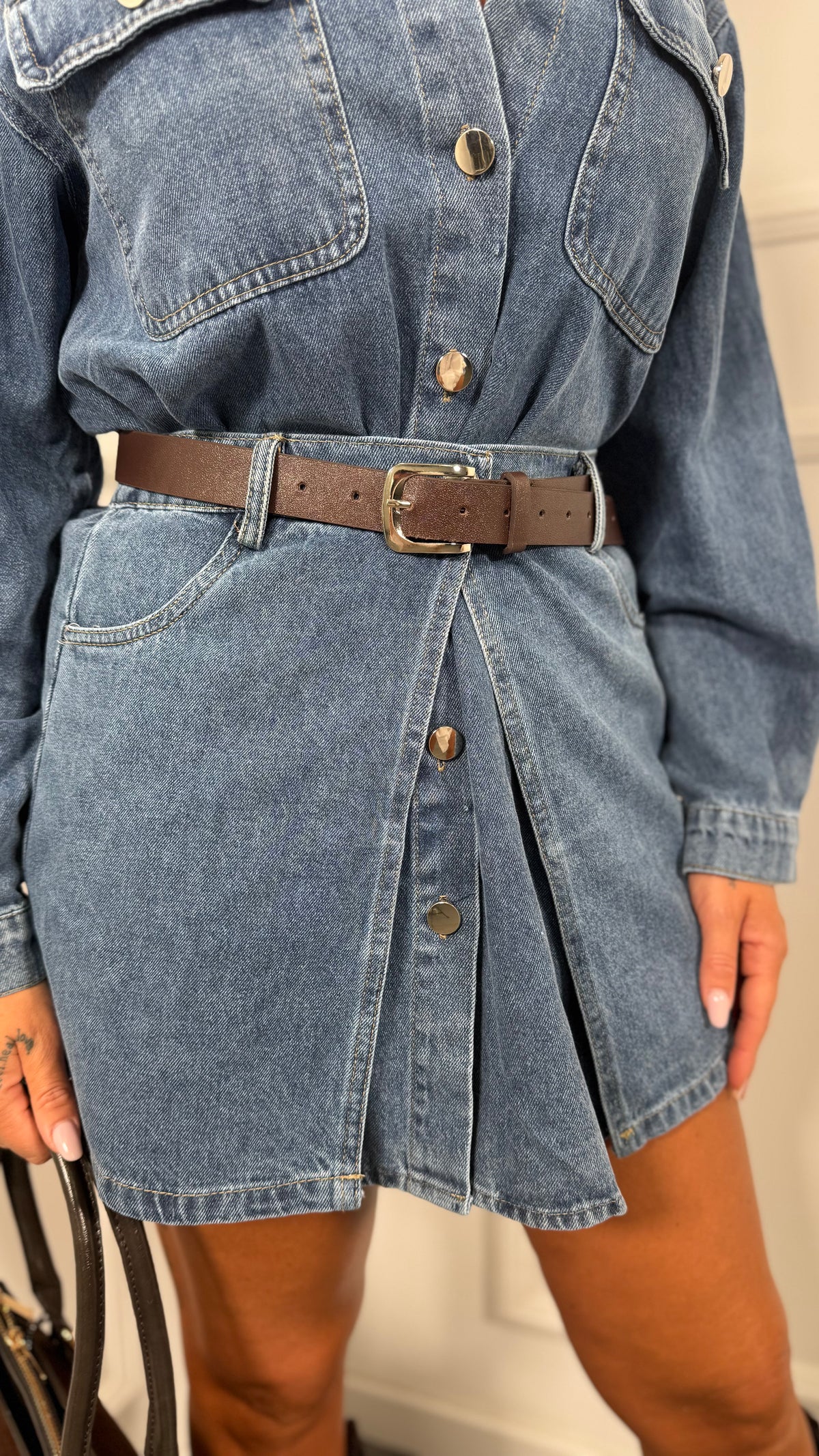 Coordinato in denim lavaggio medio Shanty 2783