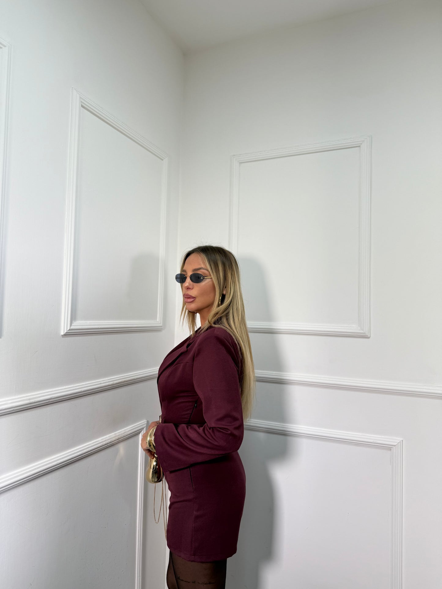 Jumpsuit con cintura Isabel bordeaux 618