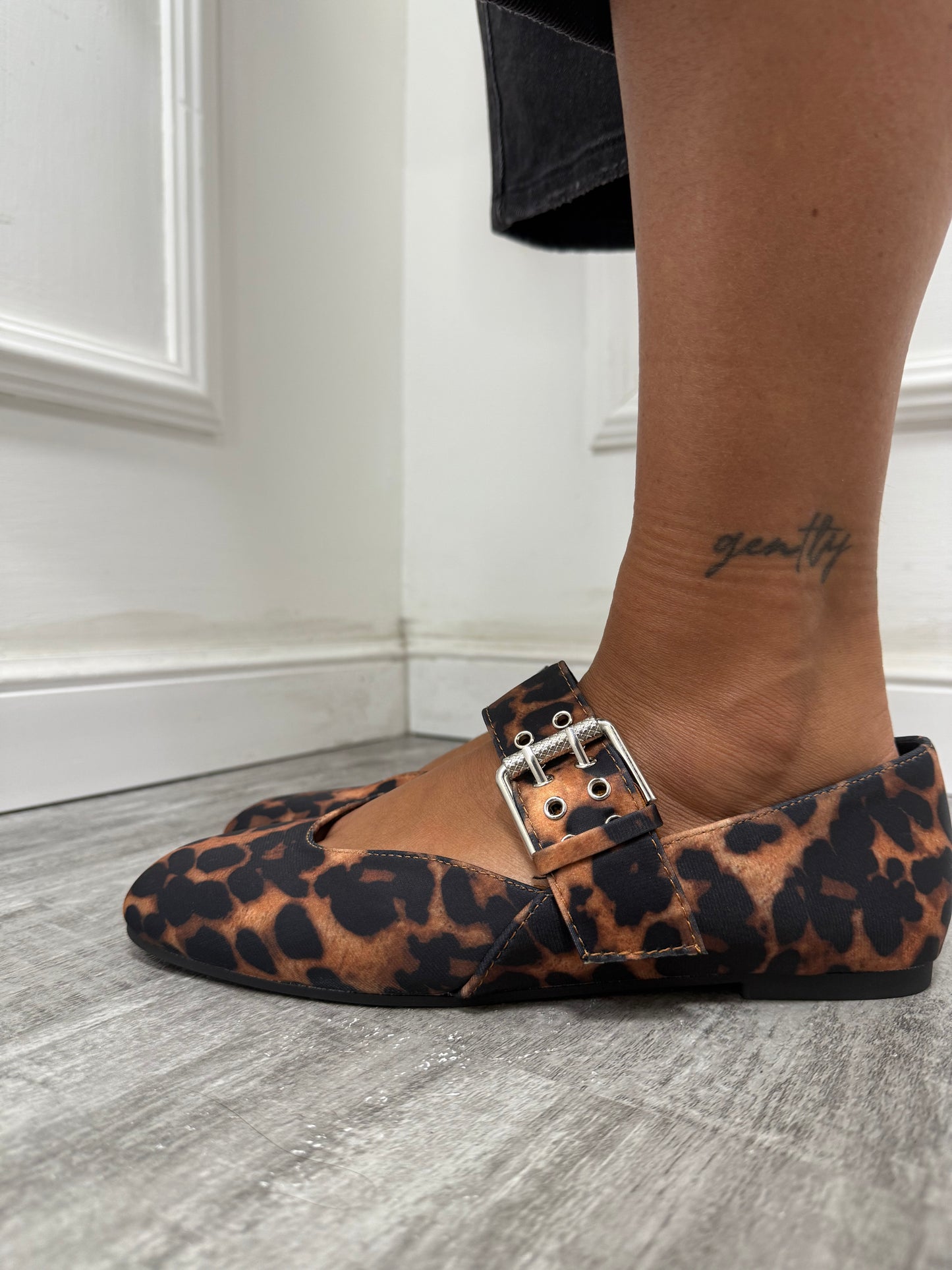 Ballerina punta squadrata maculata AB5F-T1485-05