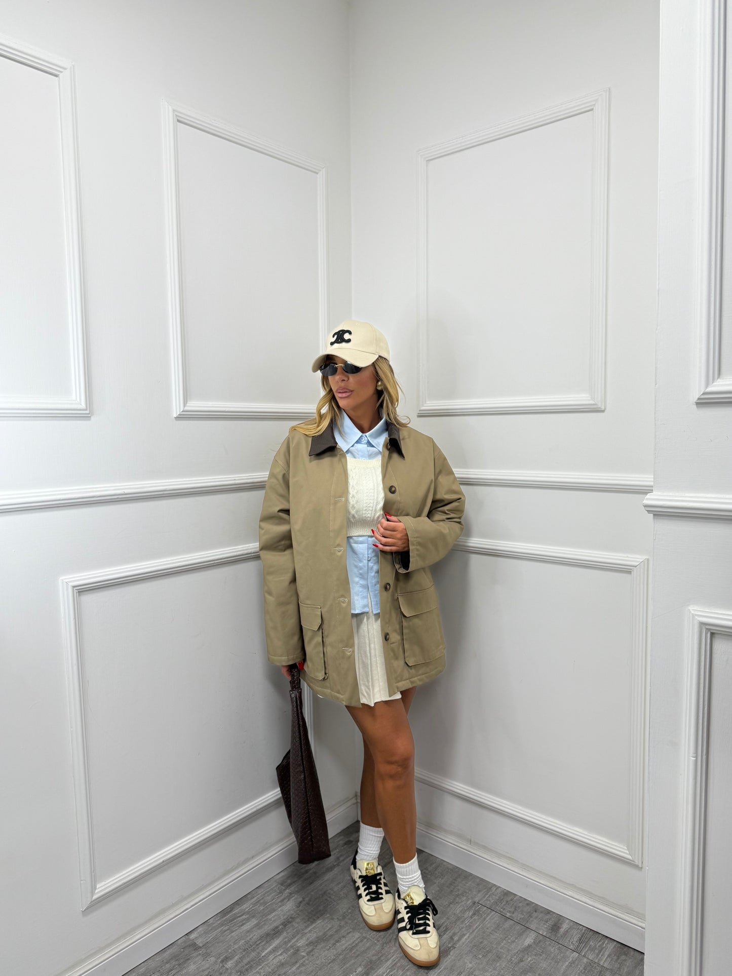 Parka Canyon con colletto ecopelle camel ld3472 by lumina