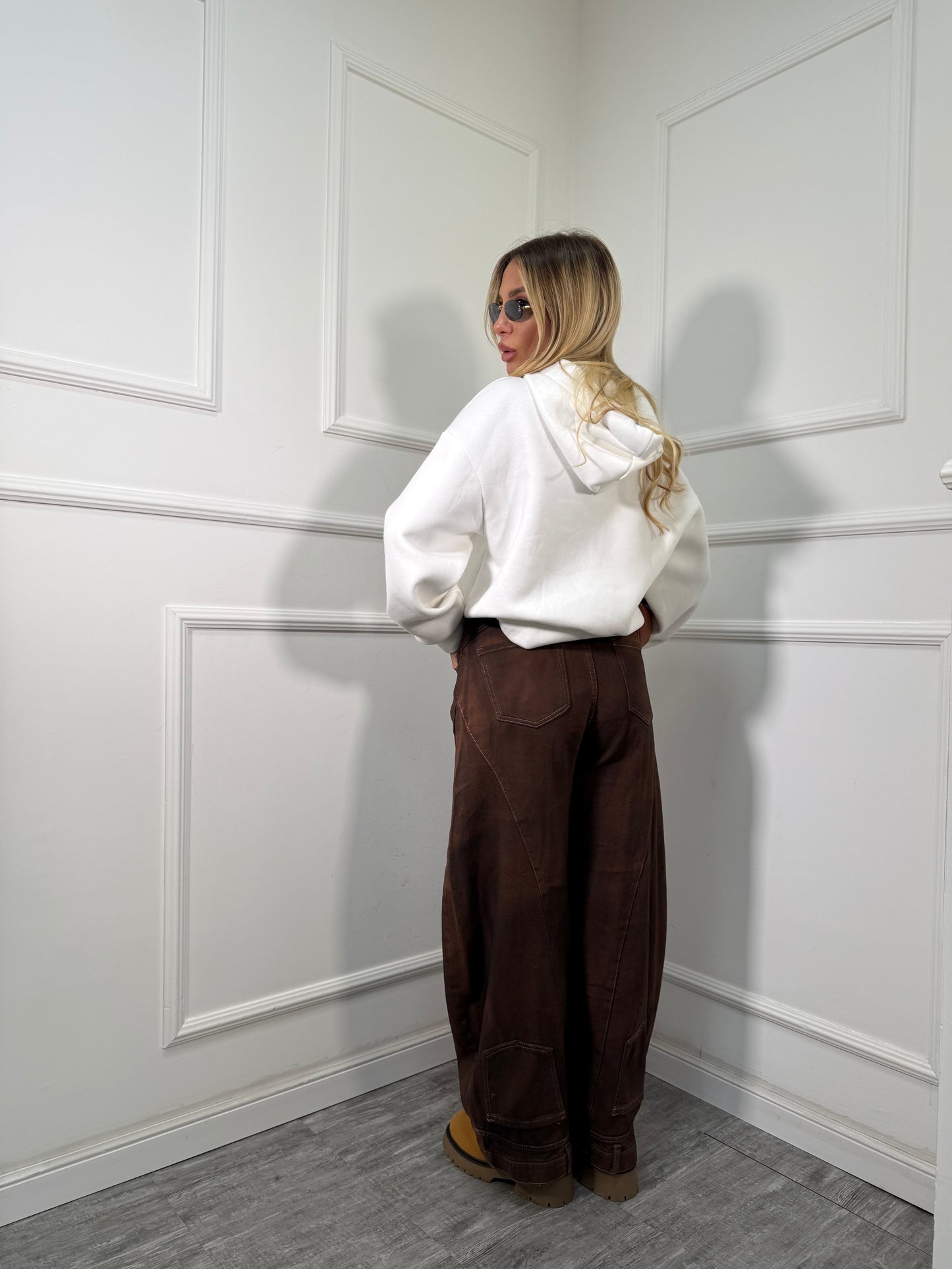 Jeans balloon Reverse marrone yx523