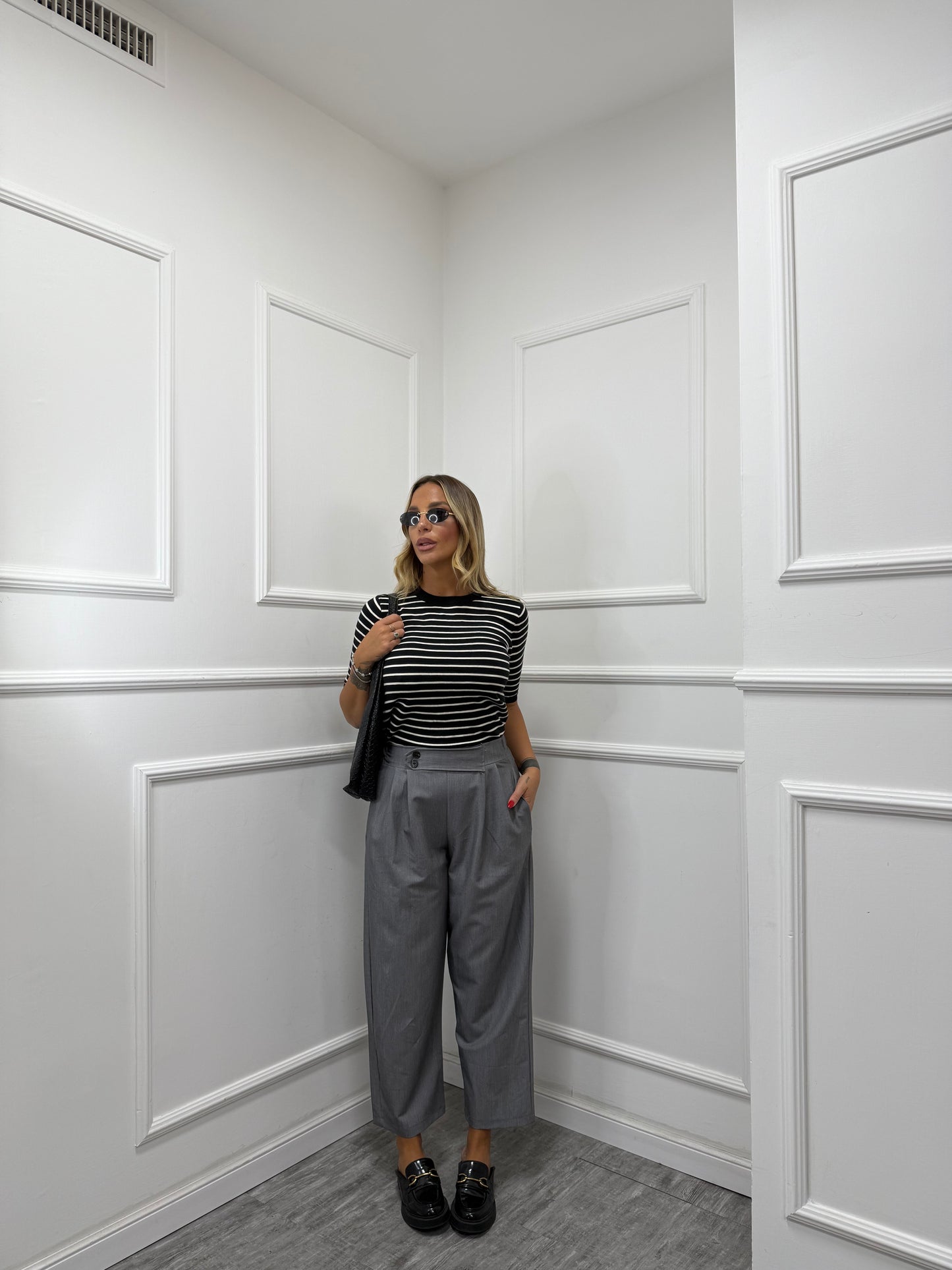 Pantaloni della Vita 7/8 grigio 2255