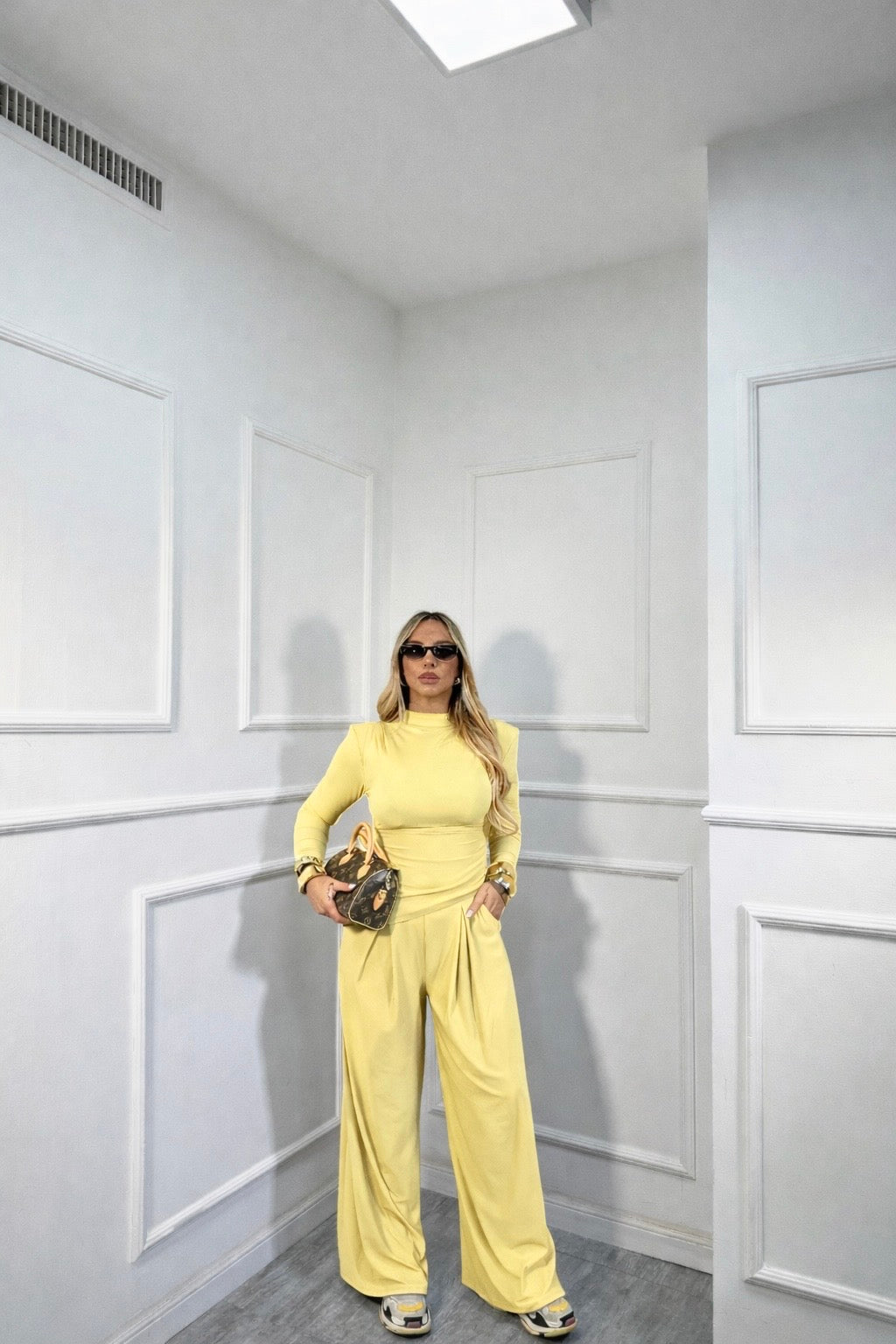 Coordinato in lycra con spalline Demetra (vari colori) 16557