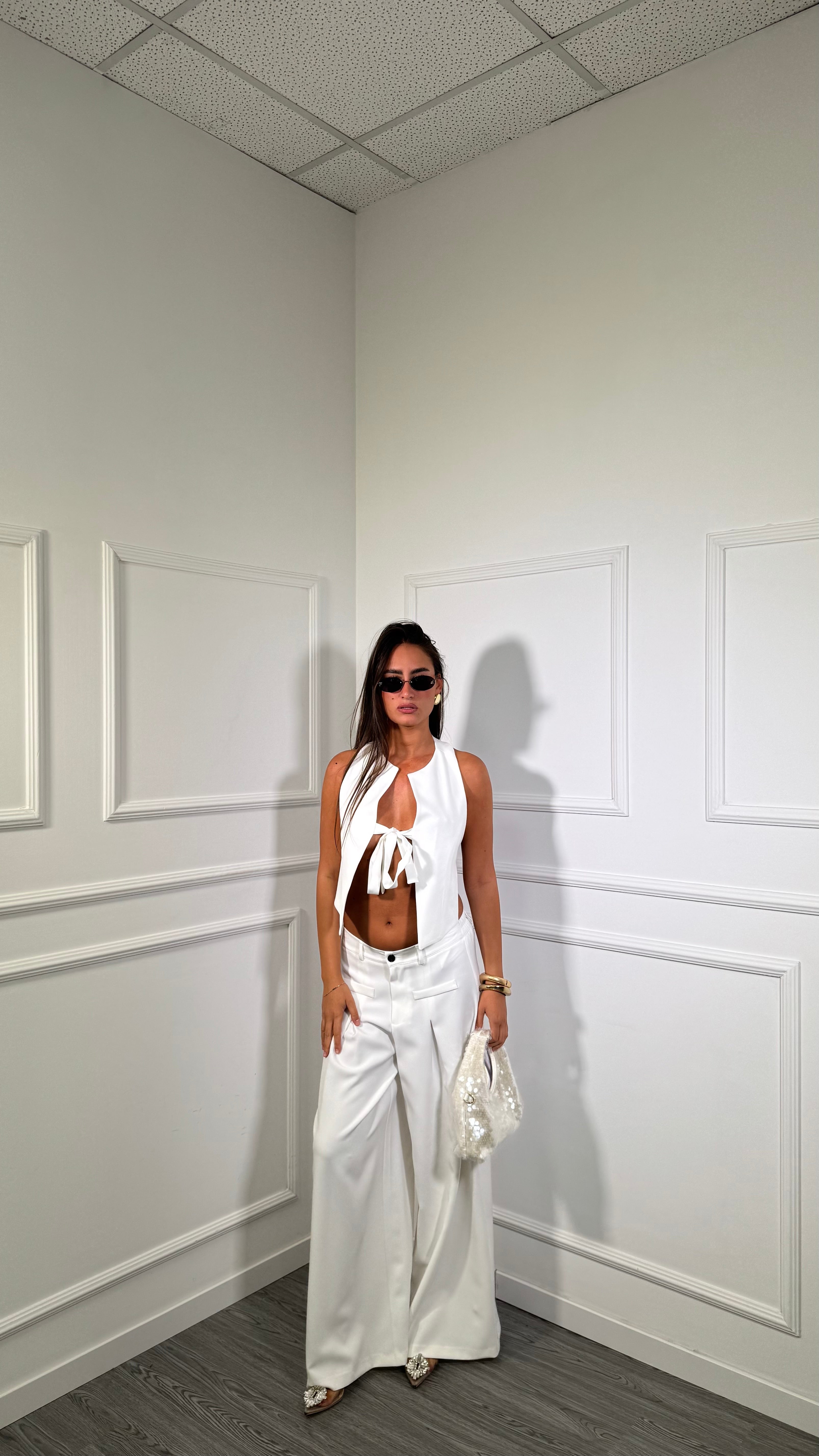 Tailleur con top by justwest bianco d202698