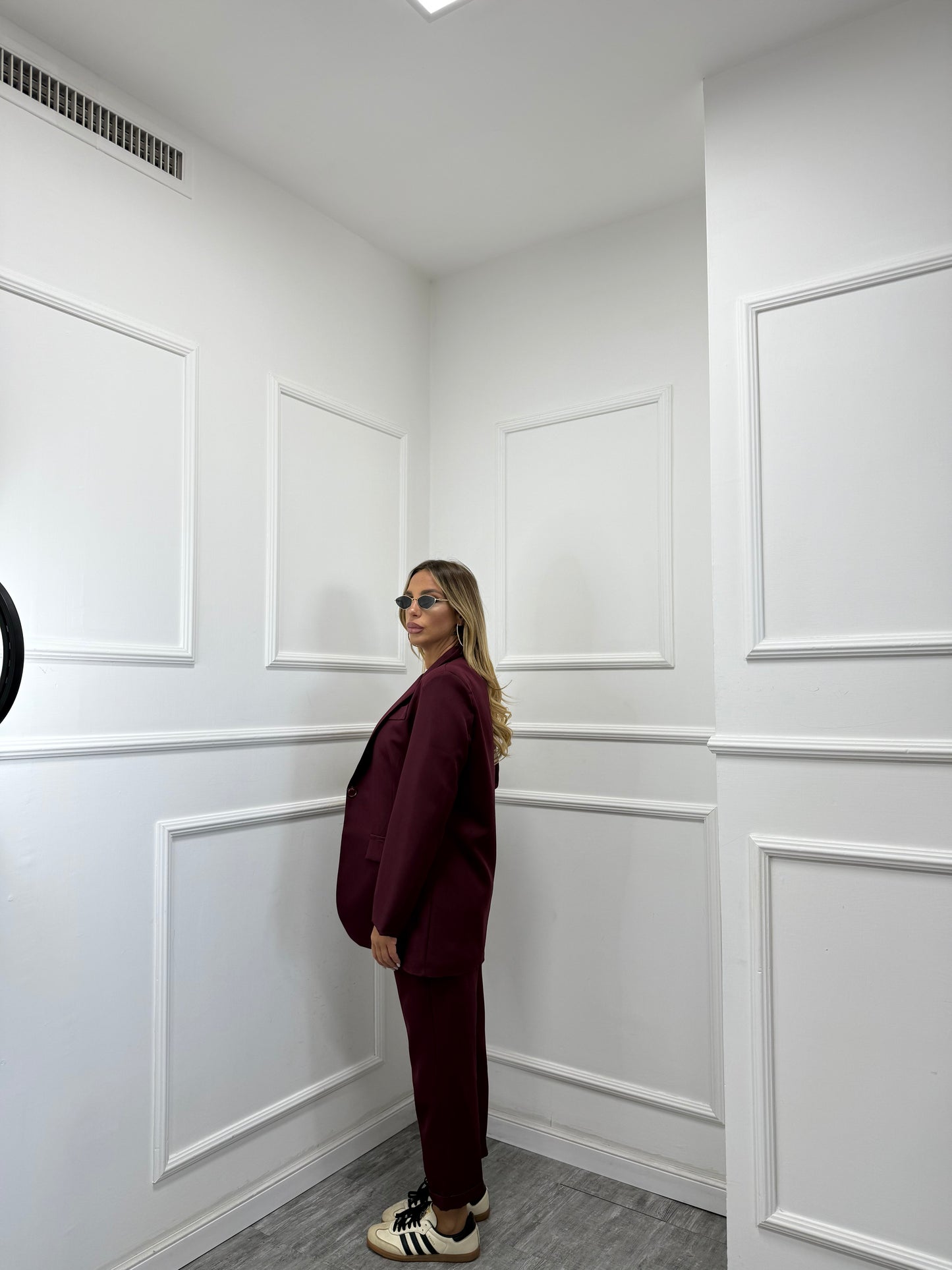 Tailleur curvy Business dalla 46/52 bordeaux m12232