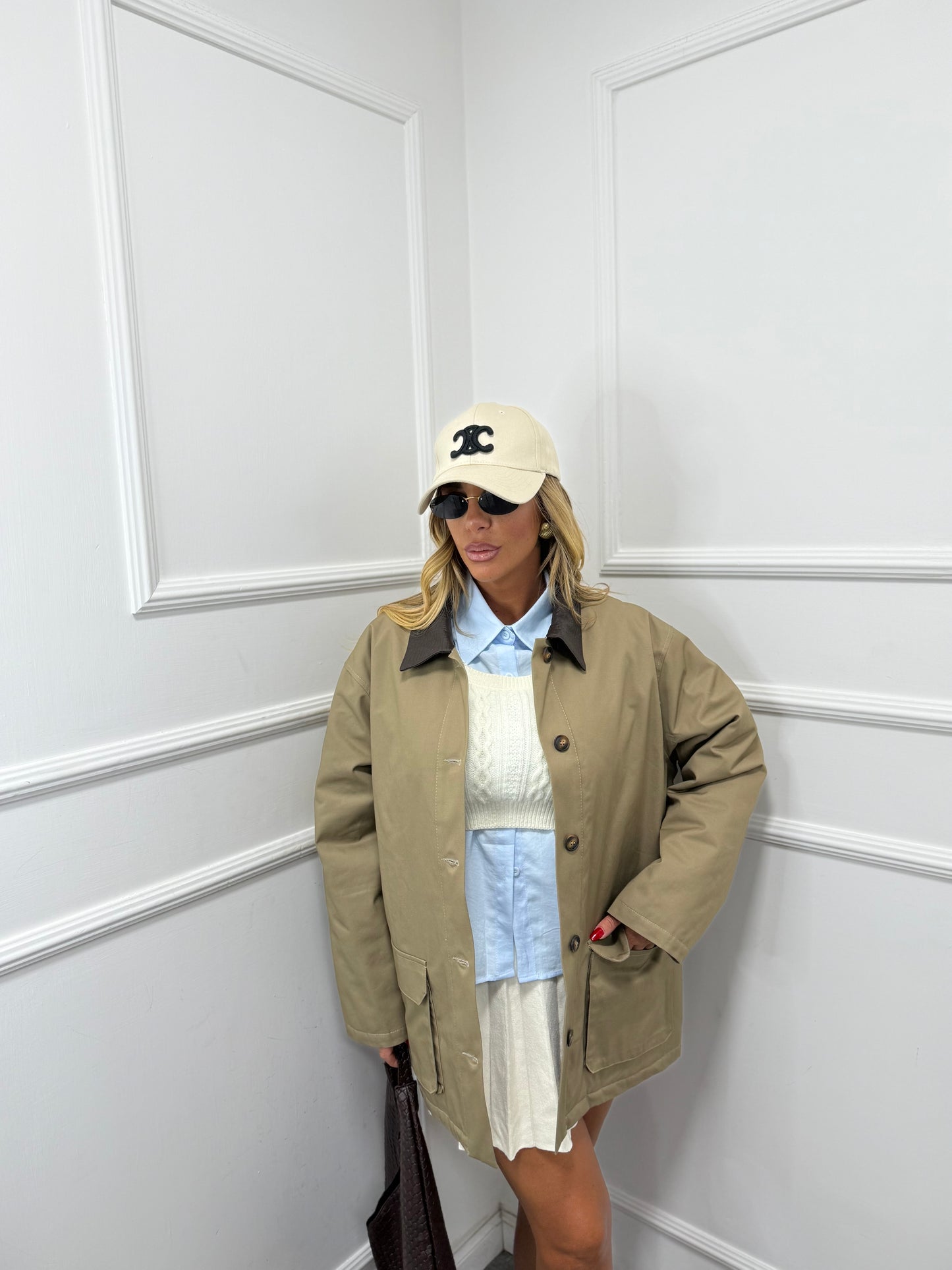 Parka Canyon con colletto ecopelle camel ld3472 by lumina