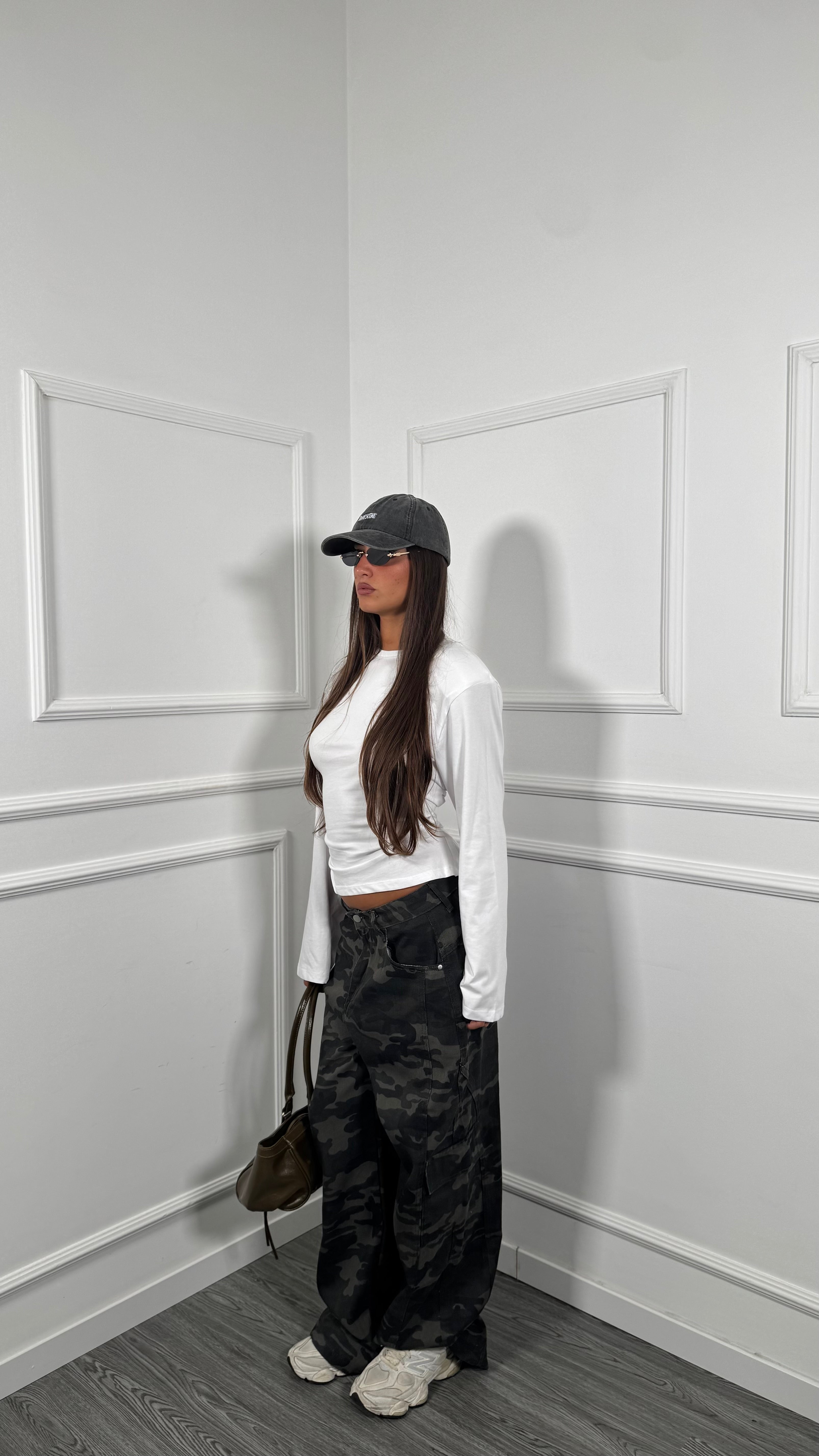Jeans palazzo balloon militare Army 5838